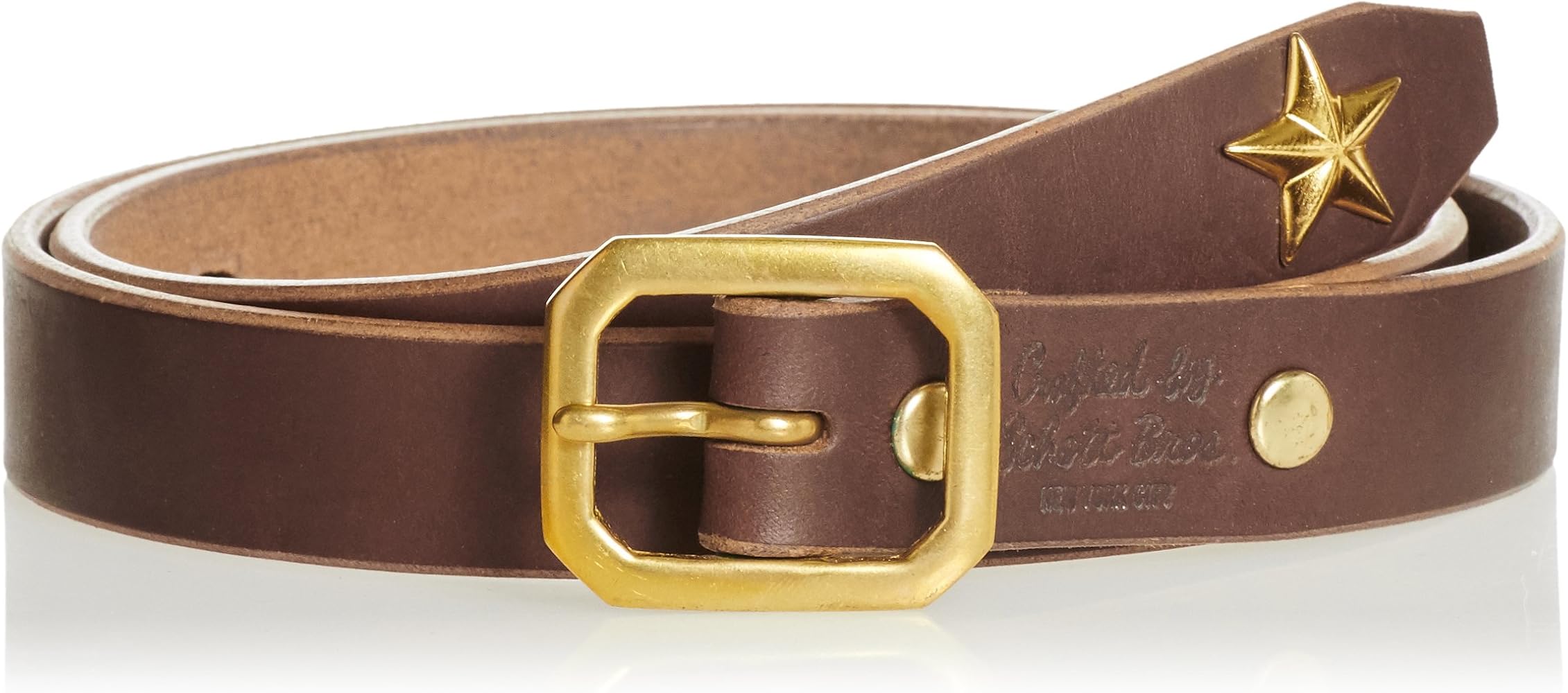 Amazon.co.jp: (ショット)Schott PERFECT BELT NARROW 3129046 55BROWN