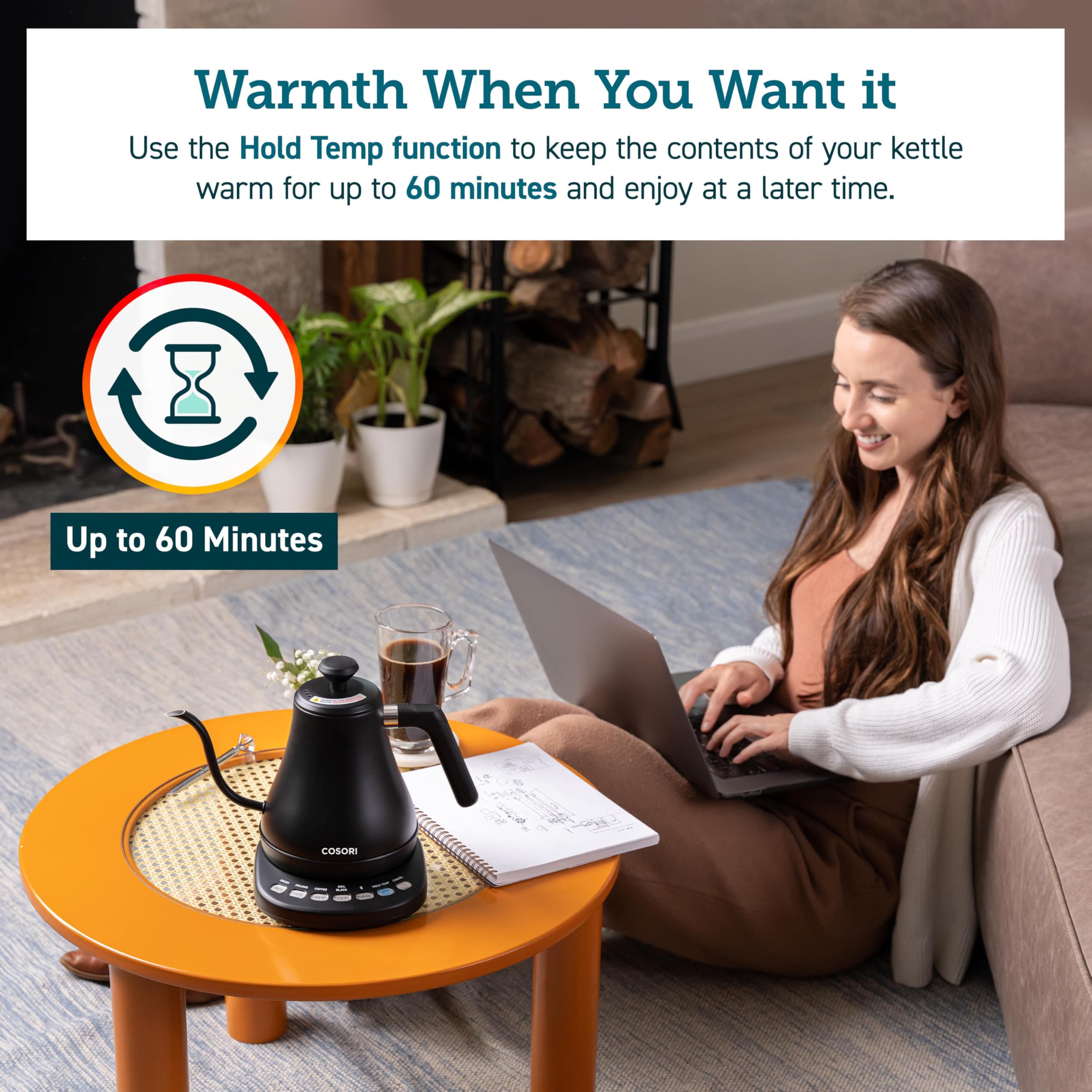 Amazon.com: COSORI Electric Gooseneck Kettle Smart Bluetooth with