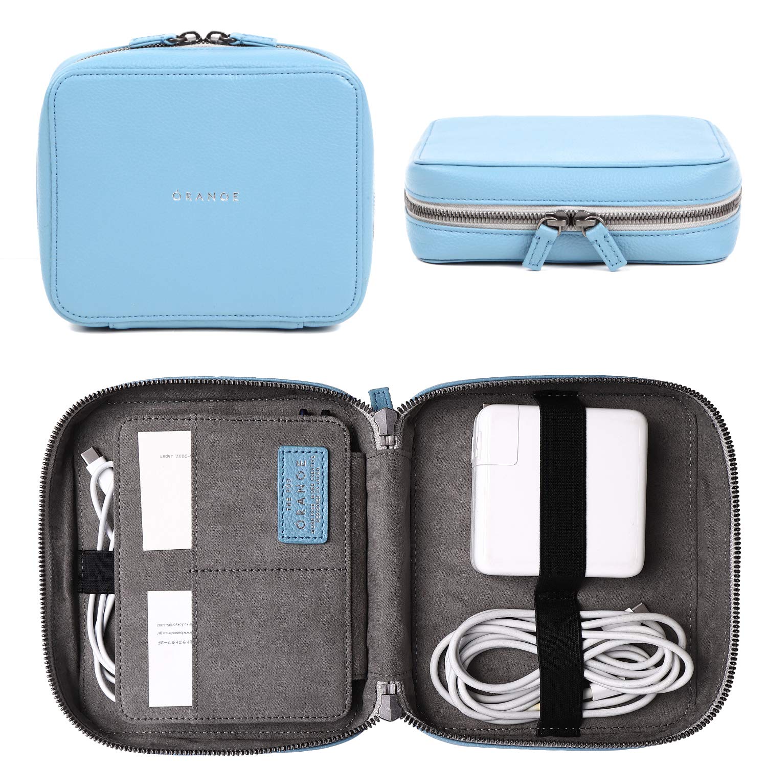 Amazon | 本革 ガジェットポーチ THE POD ／ガジェットケース (スカイ