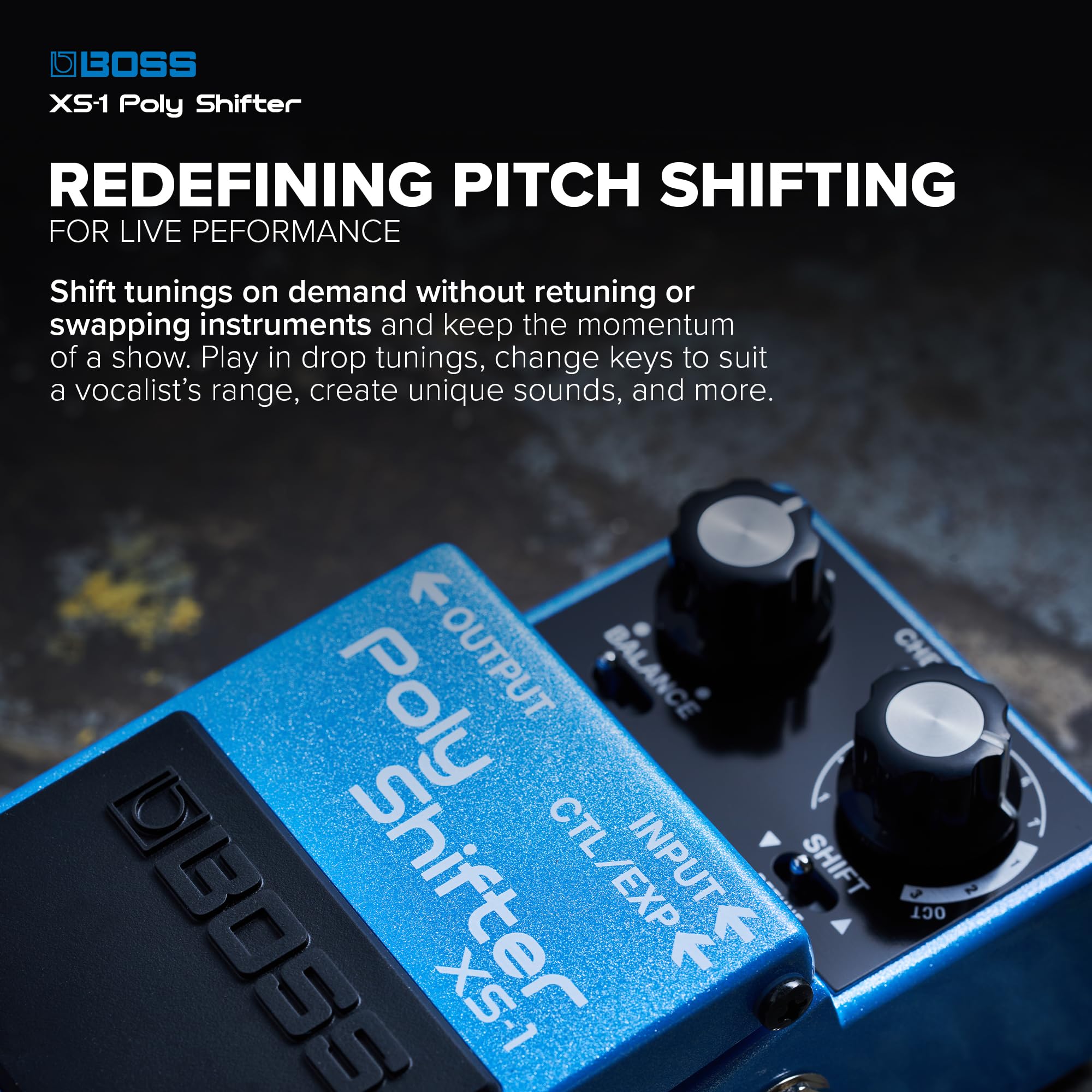 Amazon.com: BOSS XS-1 Poly Shifter | Compact Pitch Shifting Pedal