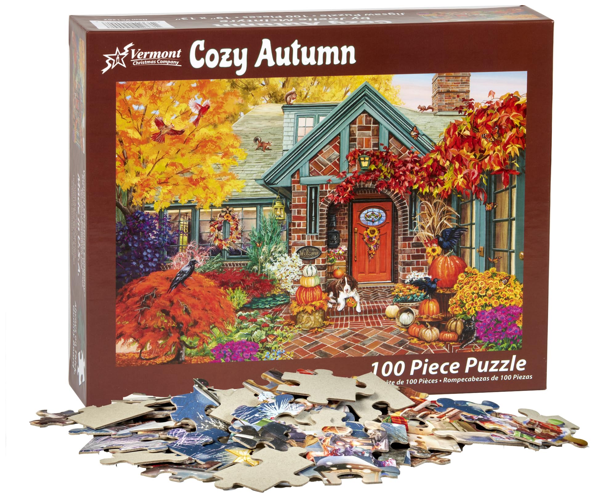 Amazon.com: Vermont Christmas Company Cozy Autumn Jigsaw Puzzle