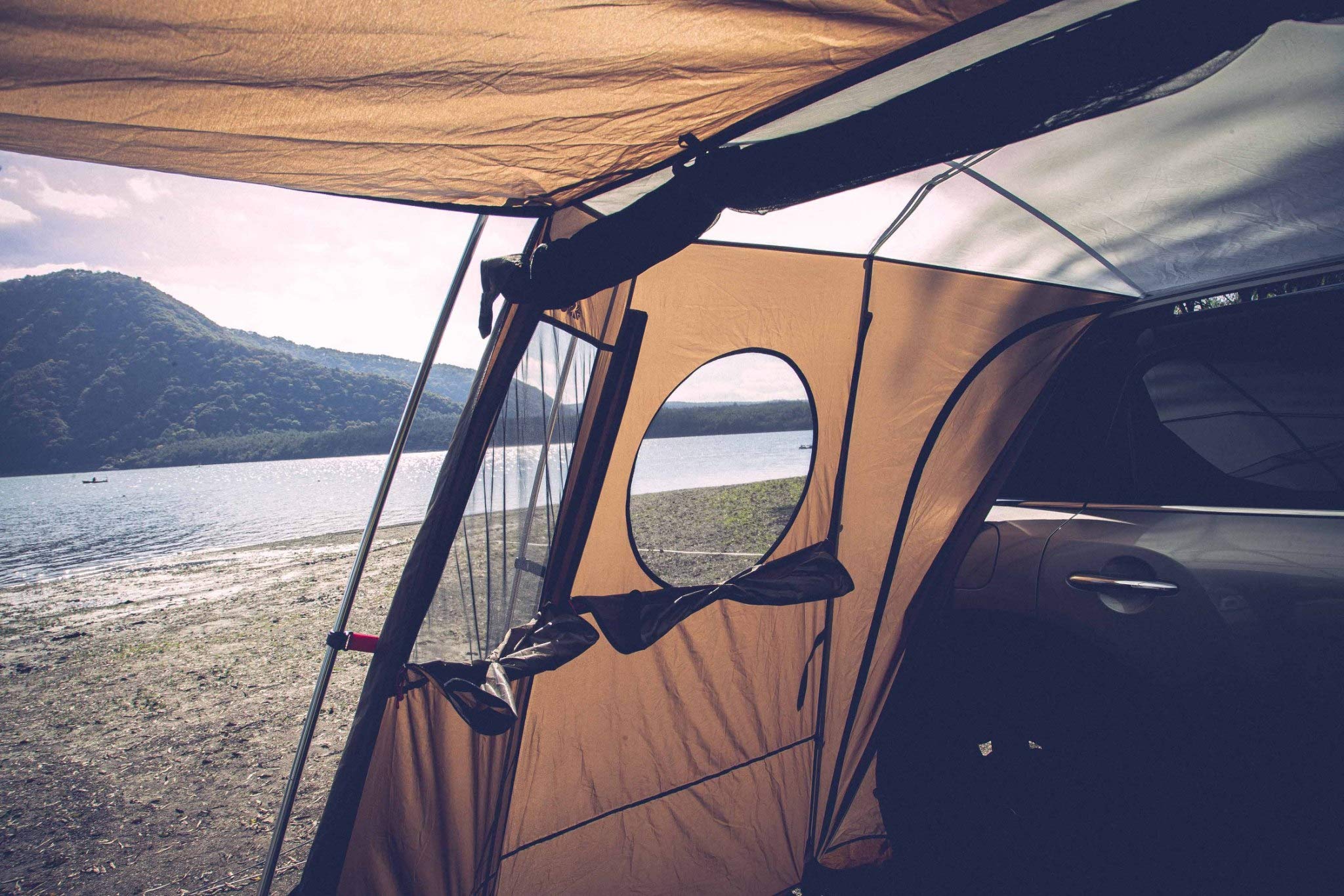 Amazon | OXFORD6.0 カーサイドタープ シェルター型 | ストーン