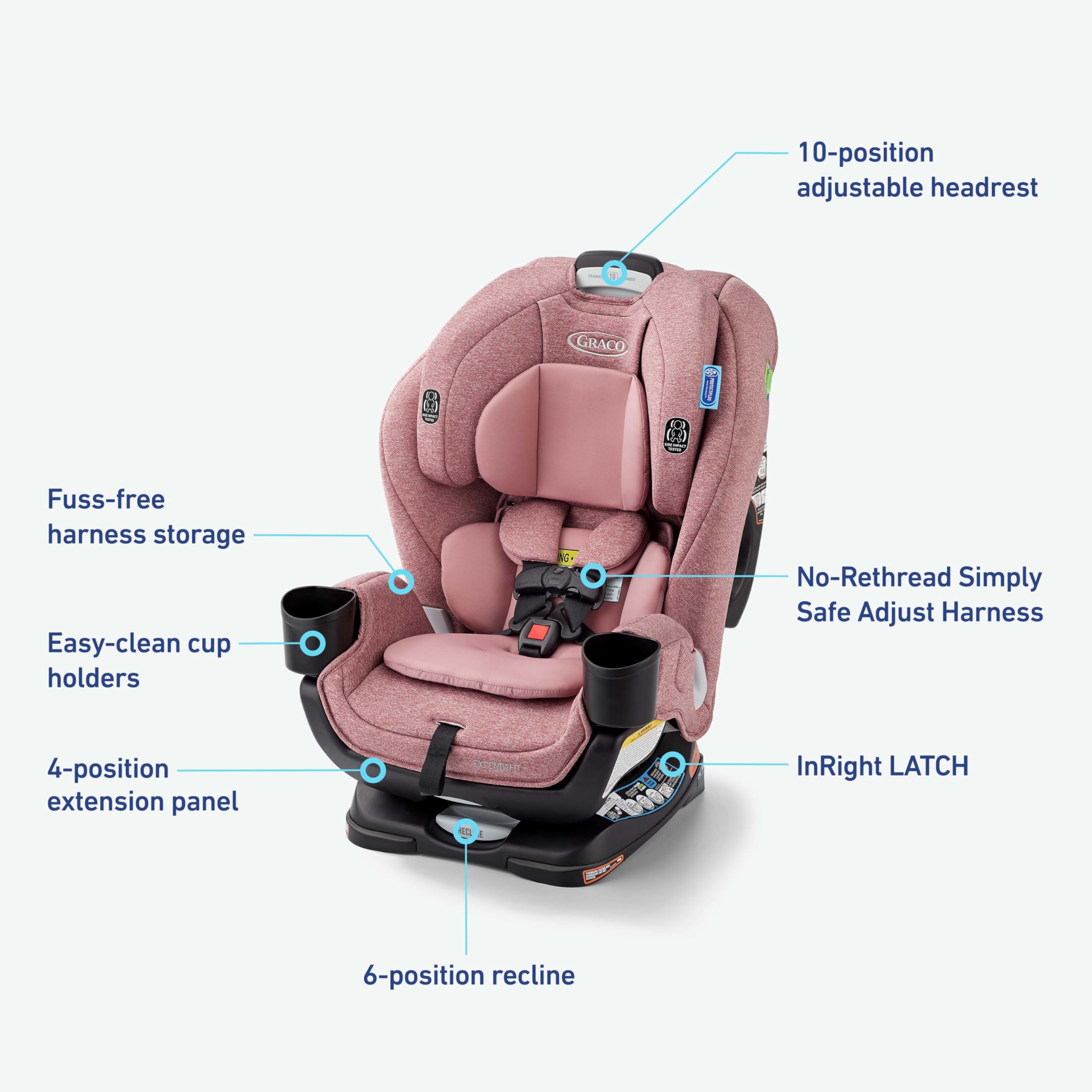 Amazon.com: Graco Extend2Fit 3-in-1 Convertible Baby Car Seat