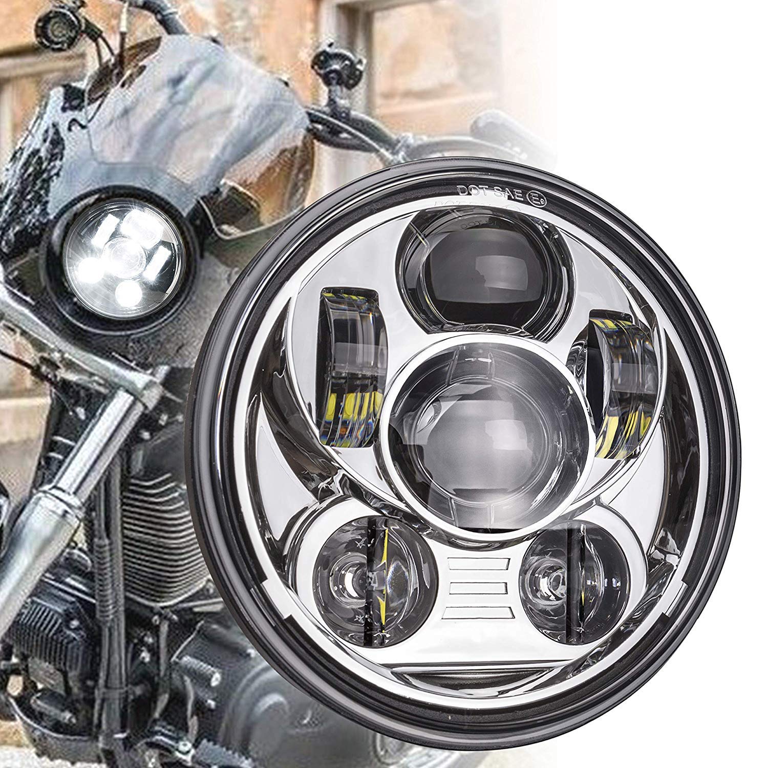 Amazon | ハーレー led ヘッドライト 5.75 インチledヘッドライト Hi