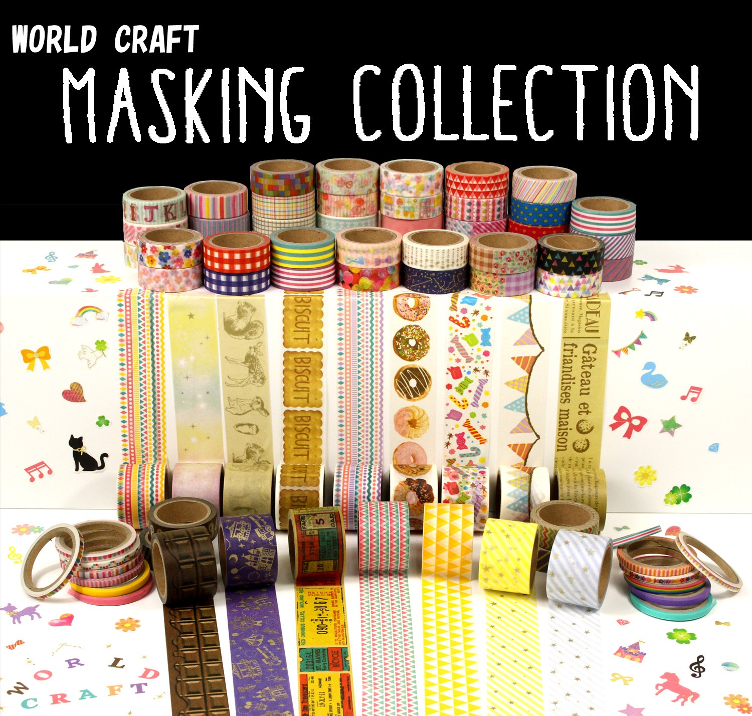 Amazon | ワールドクラフト WRC マスキングテープ 幅30mm×7m 2巻セット