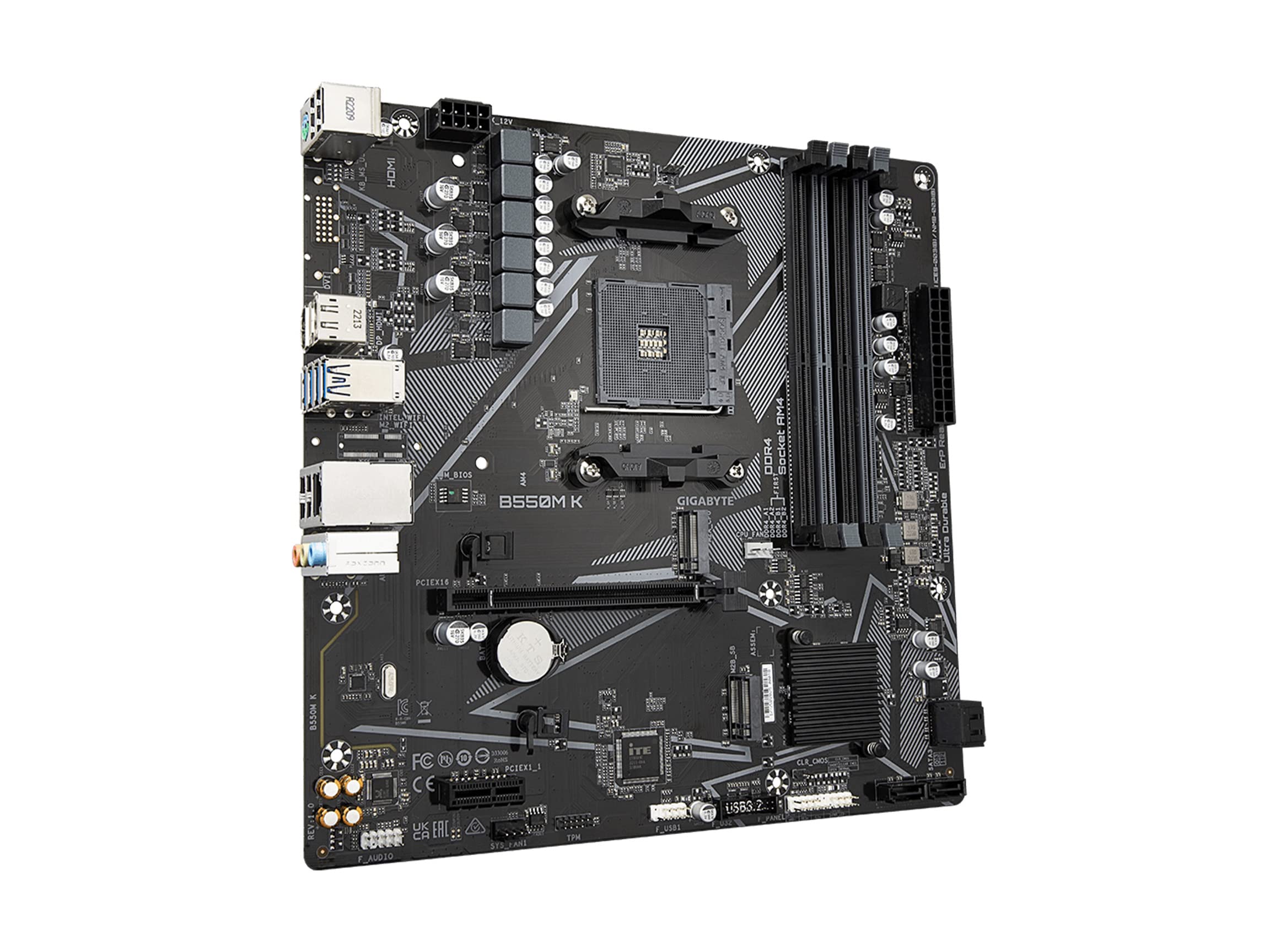 Amazon.com: GIGABYTE B550M K (AM4/ AMD/ B550/ Micro-ATX/Dual M.2