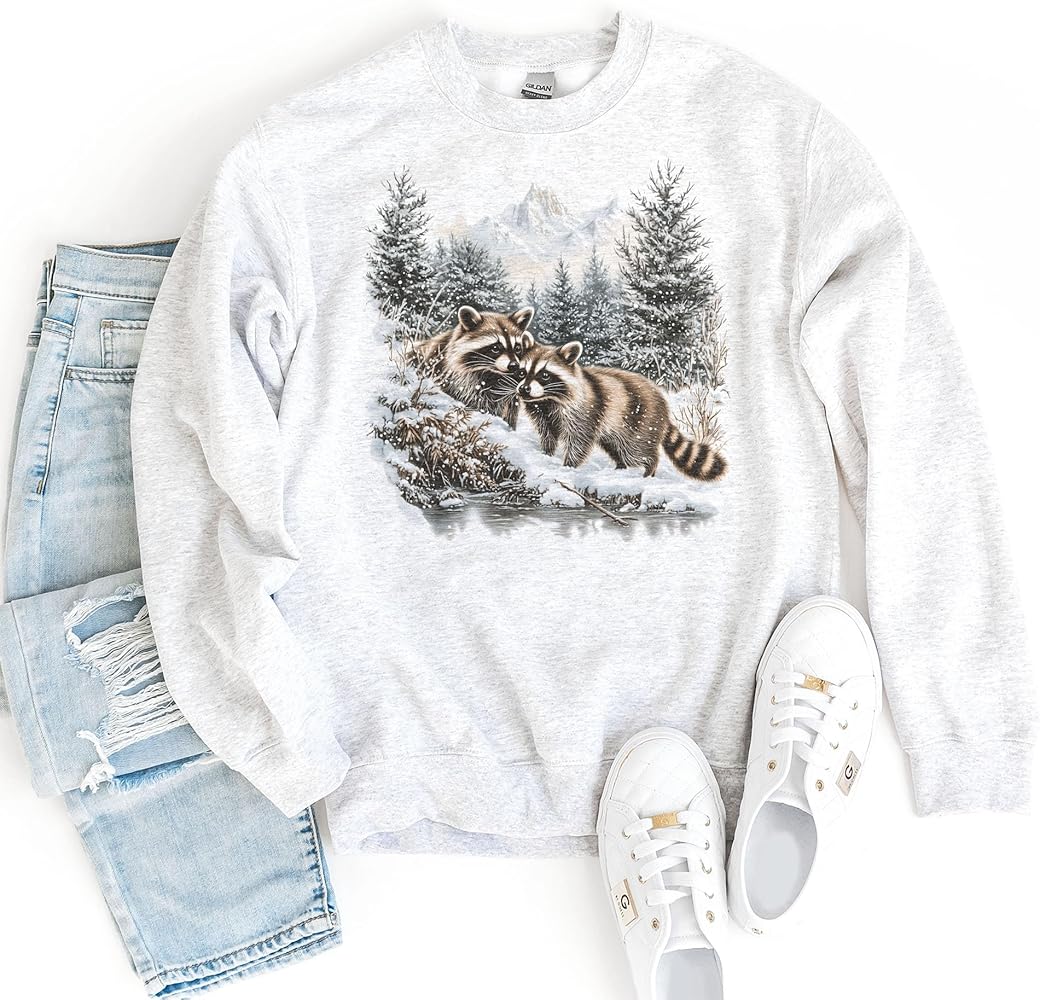 Amazon.com: Vintage Raccoon Wilderness Scene - 90s Retro Raccoon