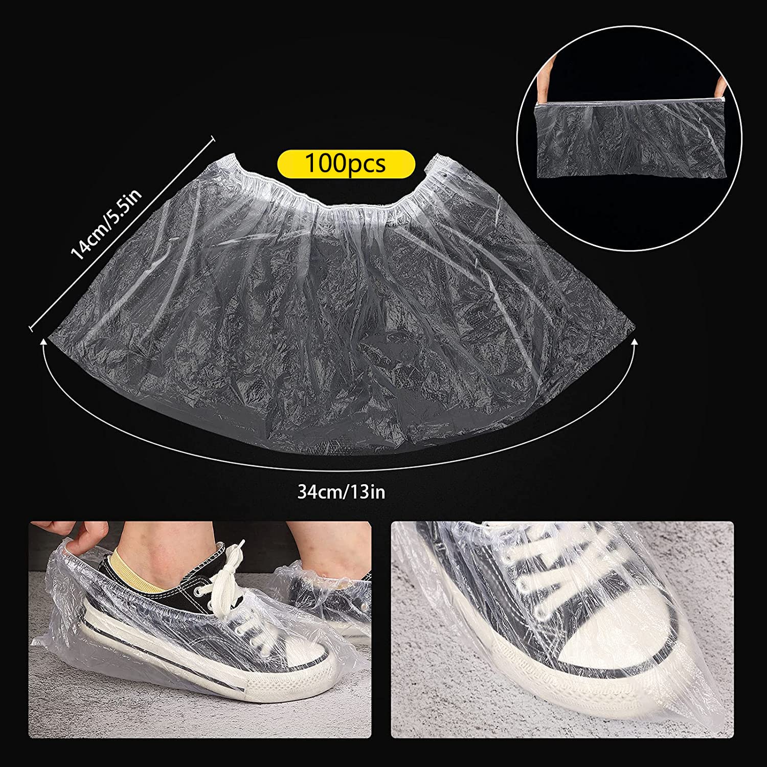 Amazon.co.jp: 使い捨て 靴カバー シューズカバー 100枚入 防水 耐油