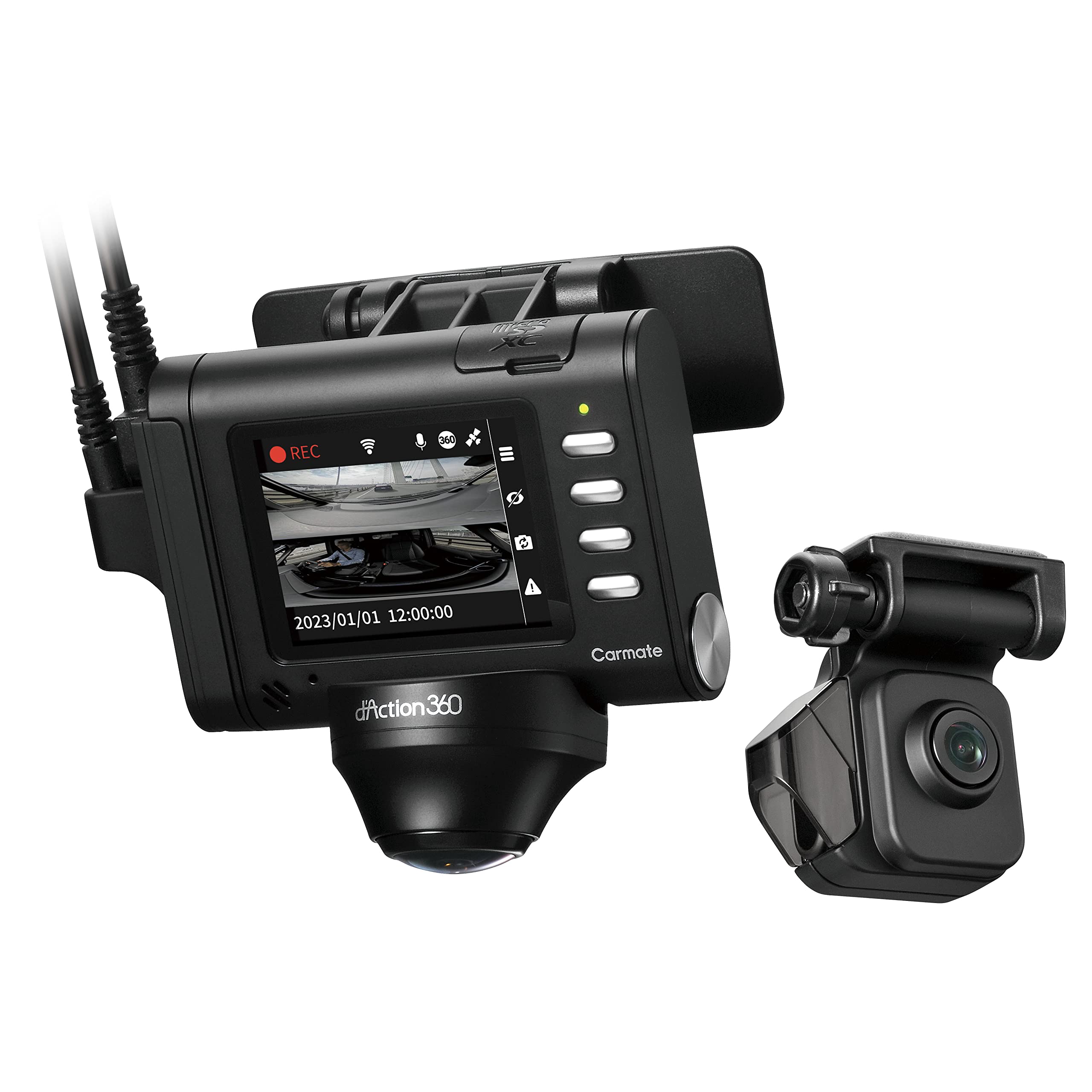 Amazon | カーメイト ドライブレコーダー 【 ARF 前後カメラ ・ 360度