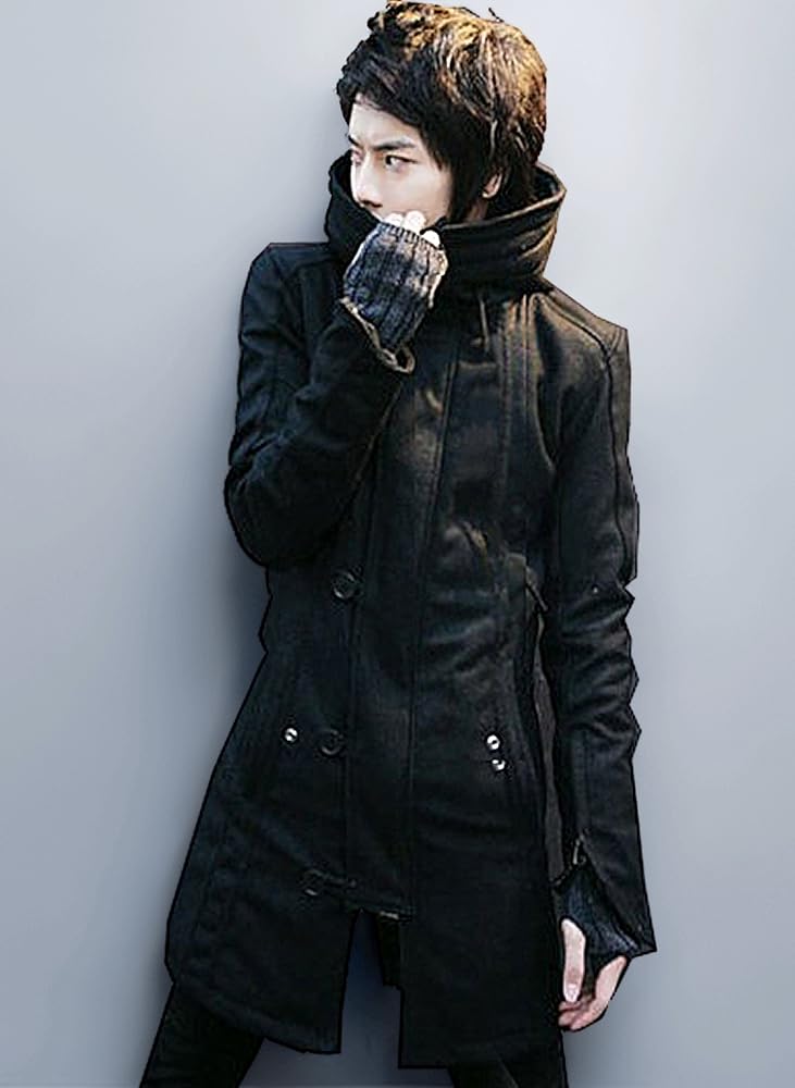 Ten c 黒 モッズコート フード付き ガーメント付き