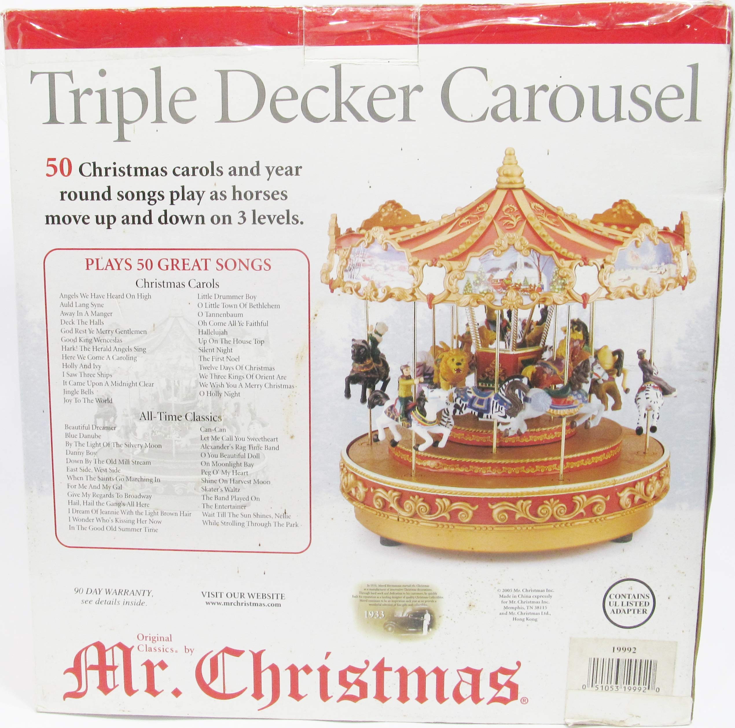 Amazon.com: Mr. Christmas Triple Decker Carousel : Home & Kitchen