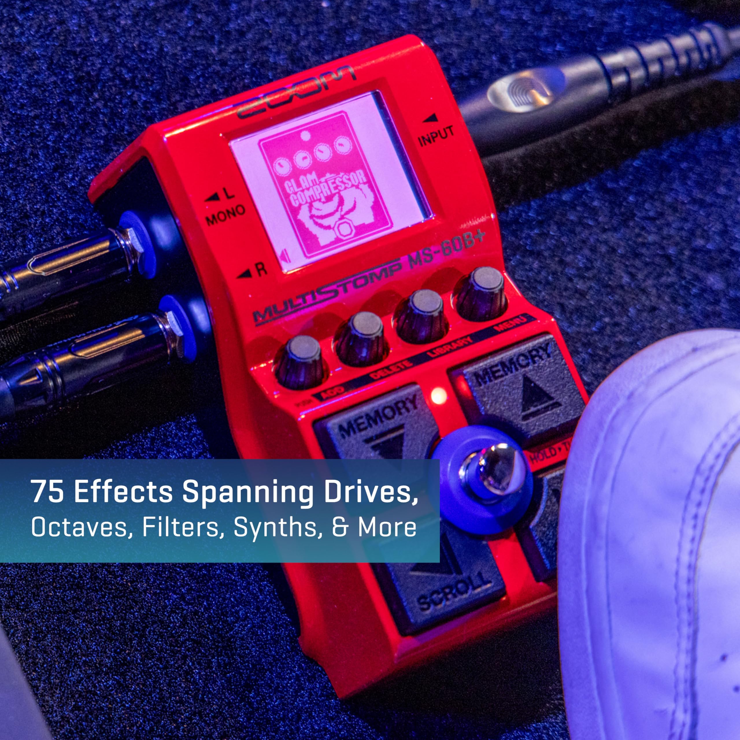 Amazon.co.jp: ZOOM MS-60B Plus ベースマルチエフェクター 100種以上