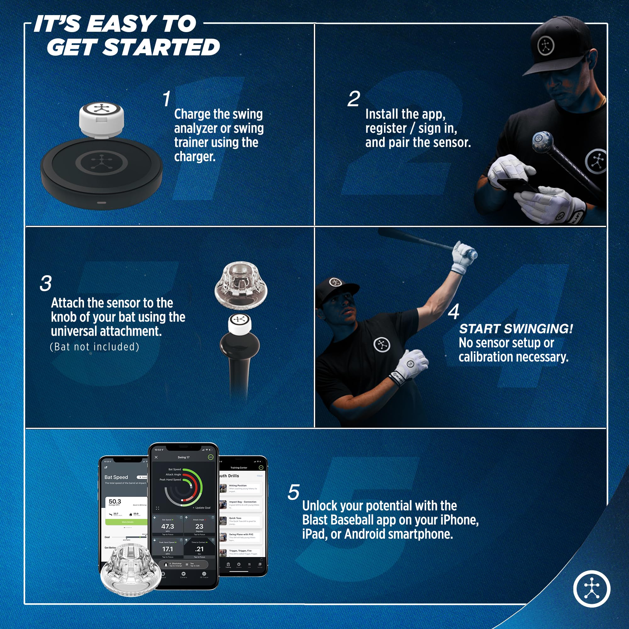 Amazon.co.jp: ブラスト野球スイングトレーナー|分析スイング|トラック