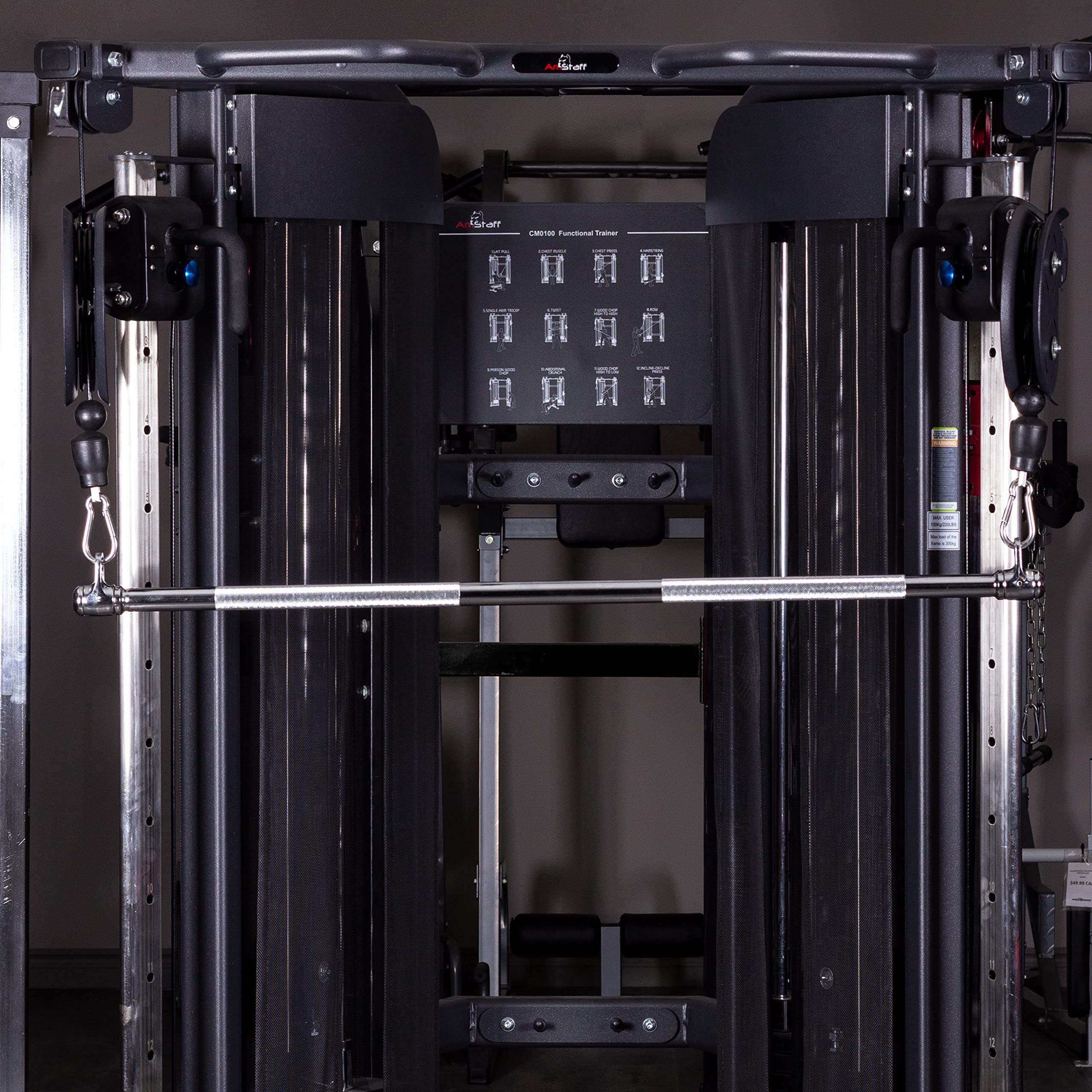 Amazon | AmStaff Fitness 48インチ ストレート Ez カール ラット