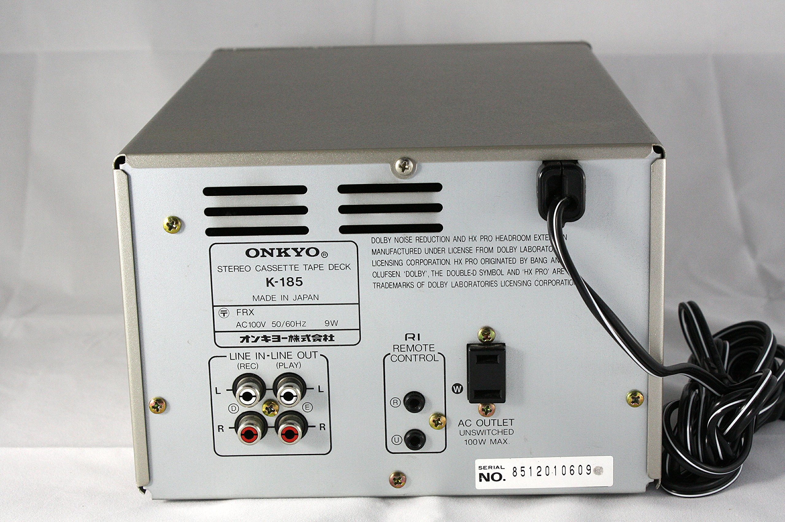 Amazon | ONKYO オンキヨー（オンキョー） K-185-S カセットデッキ