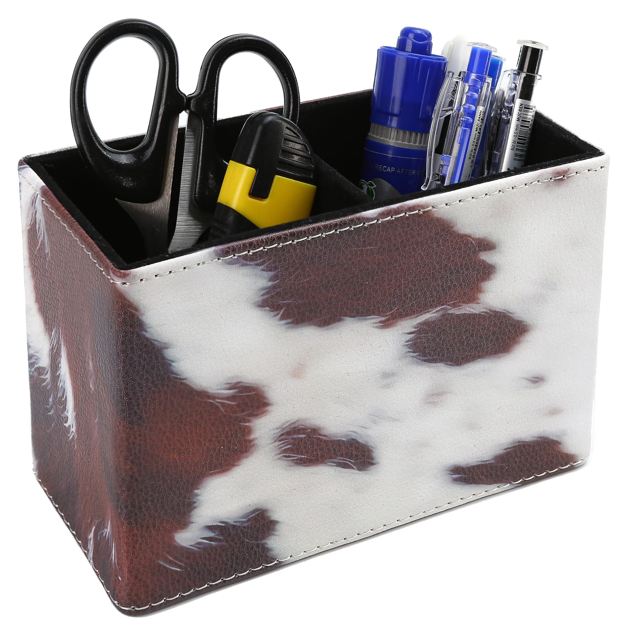 Amazon.com: Western Cow Pen Holder: PU Leather Pencil Cup, 5.9x2