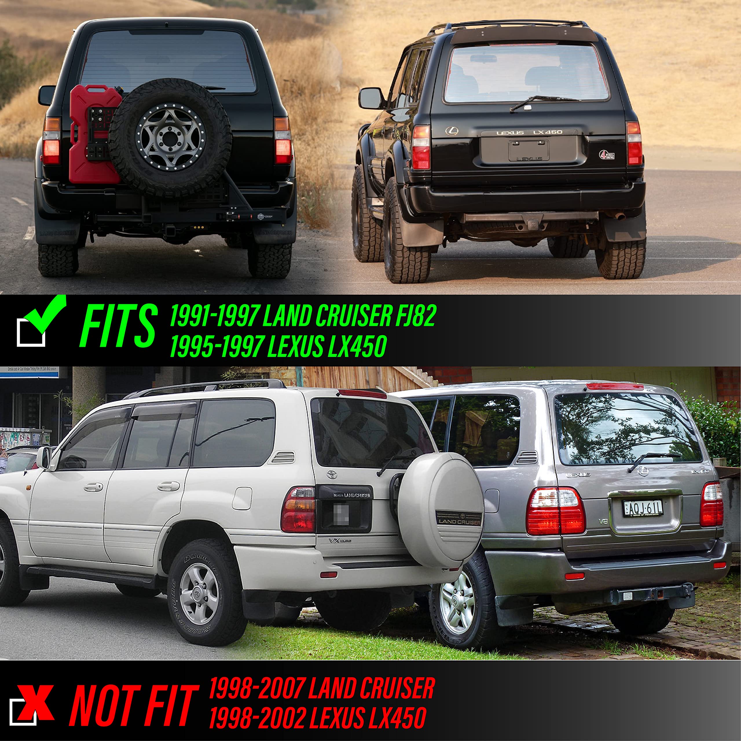 Amazon | USR DEPO FJ80 テールライト - 交換用リアテールランプセット