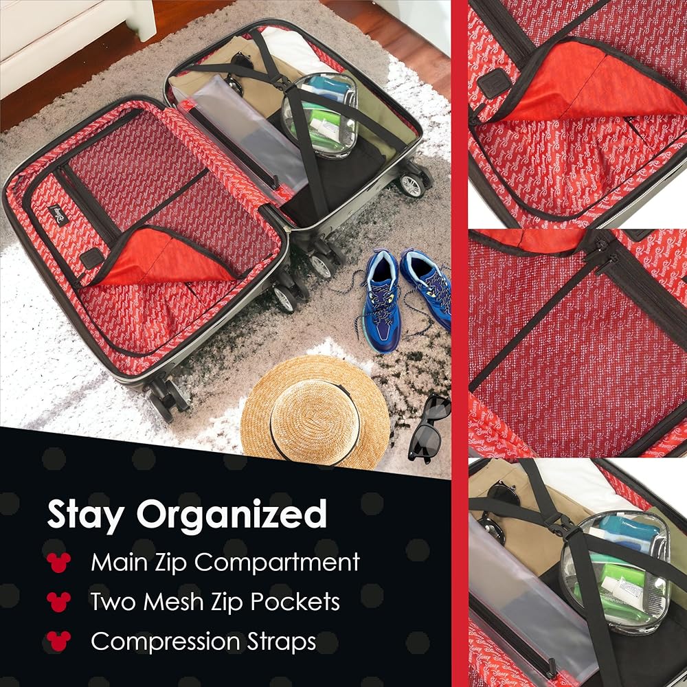 Amazon.com | FUL Disney Mickey Mouse 21 Inch Carry On Luggage