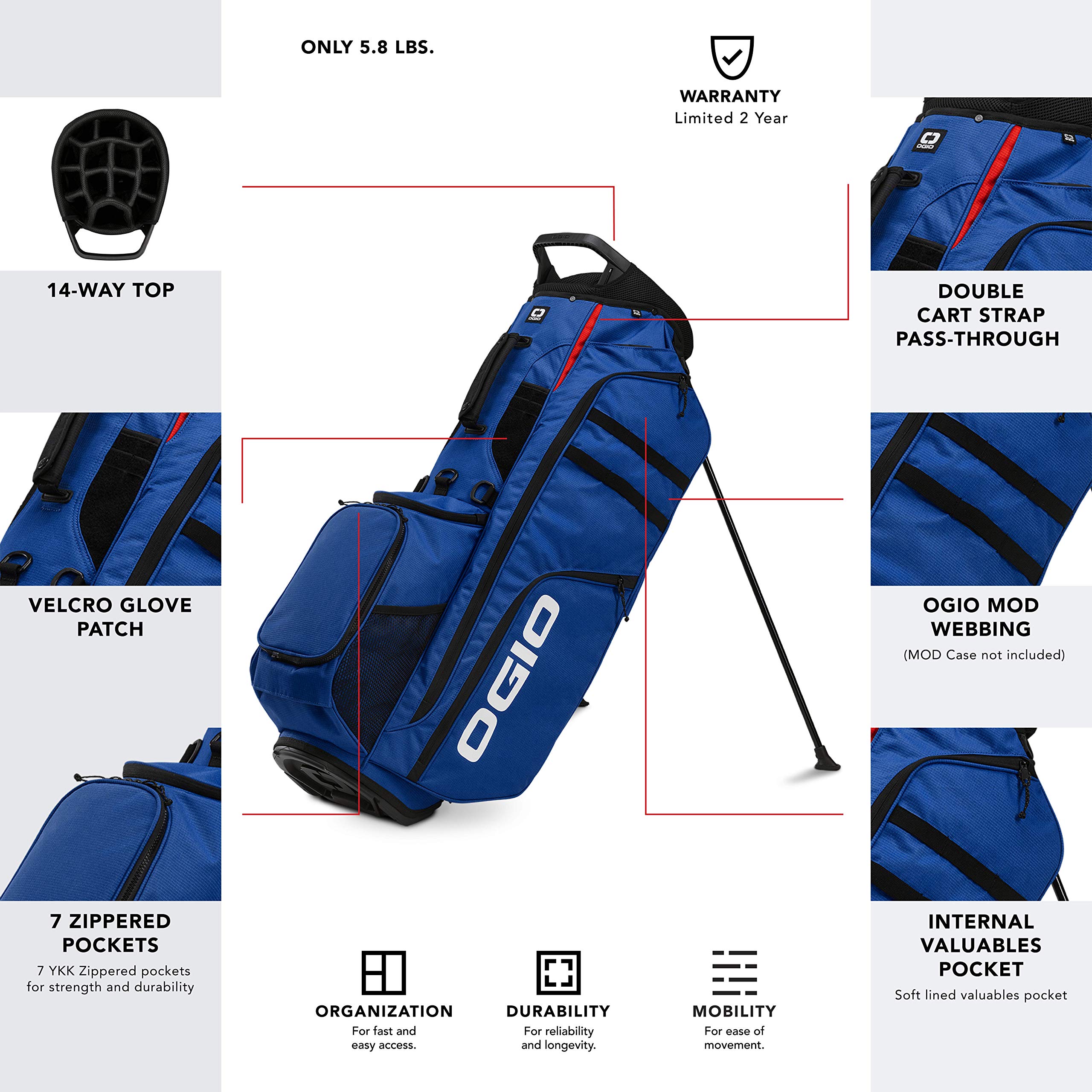 Amazon | OGIO 2020 Convoy SE スタンドバッグ (ブルー) | OGIO