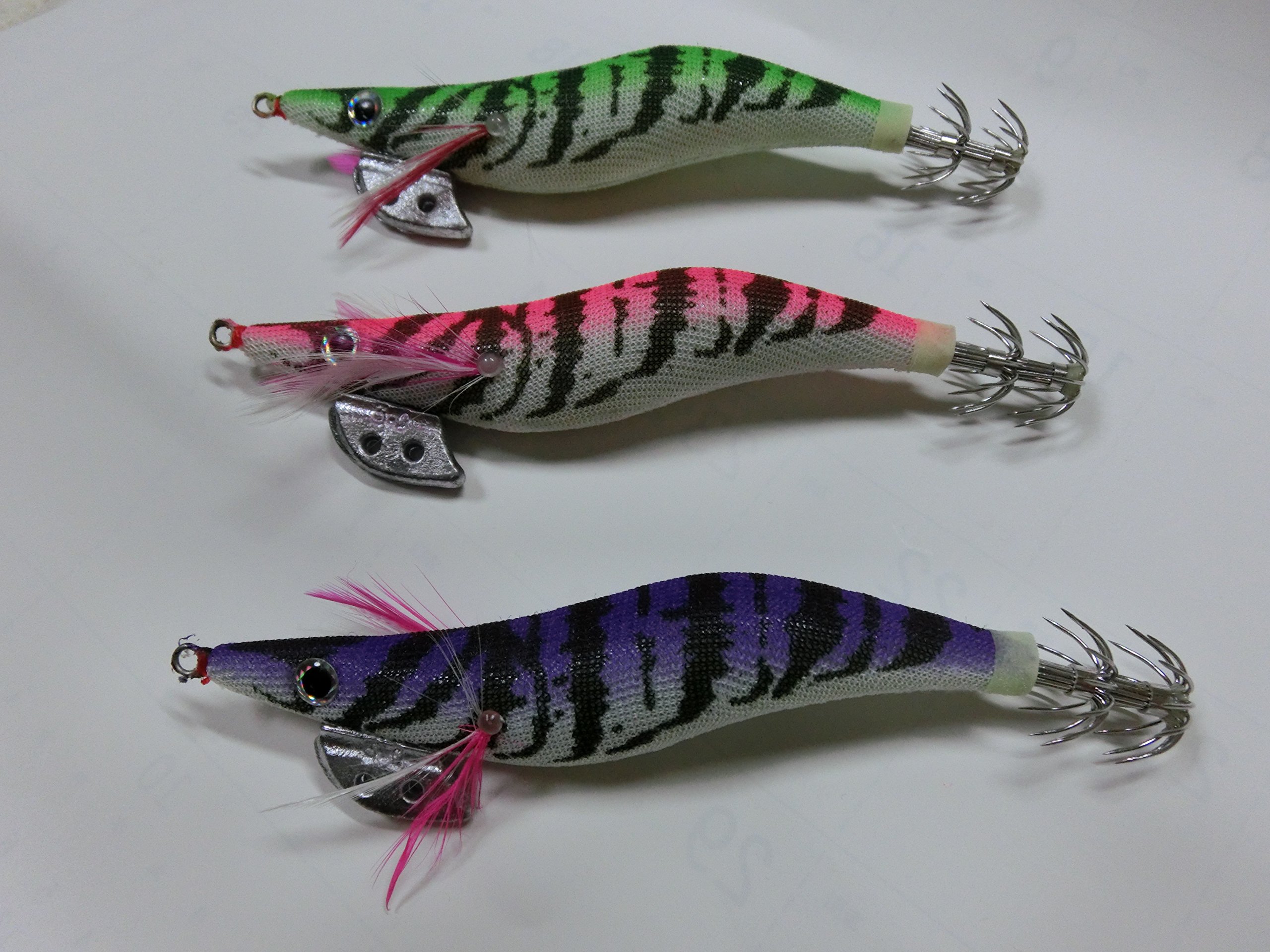 Amazon | イカ 釣り カラフル な 10個エギ 3.0号 セット ケース付 いか