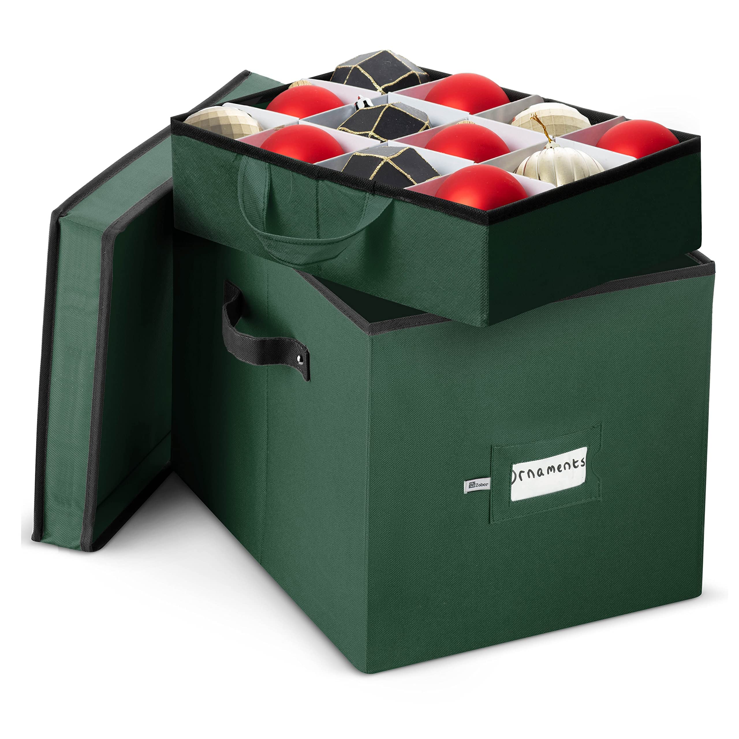 Amazon.com: ZOBER Christmas Ornament Storage Box - Stores 36 4