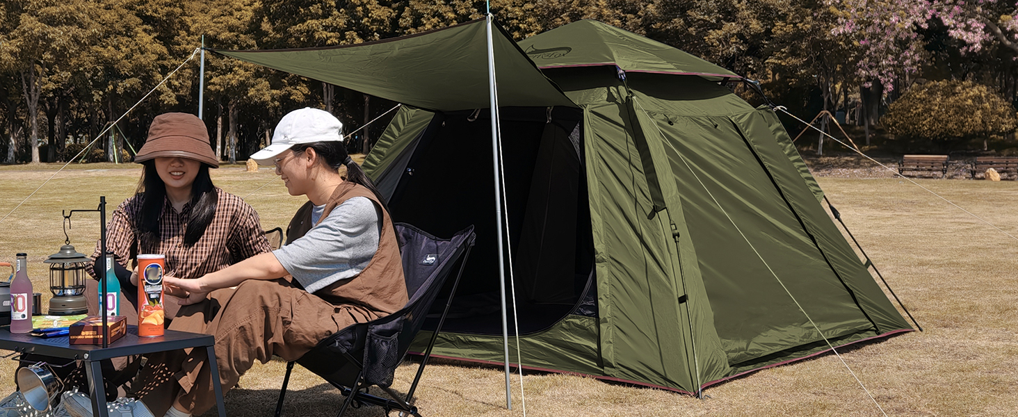 Amazon.co.jp: DesertFox テント ワンタッチ 3-4人/4-6人用 4000mm耐