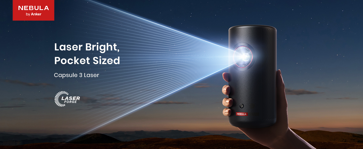 Nebula by Anker Capsule 3 Laser 1080p, Smart, Wi-Fi, Mini