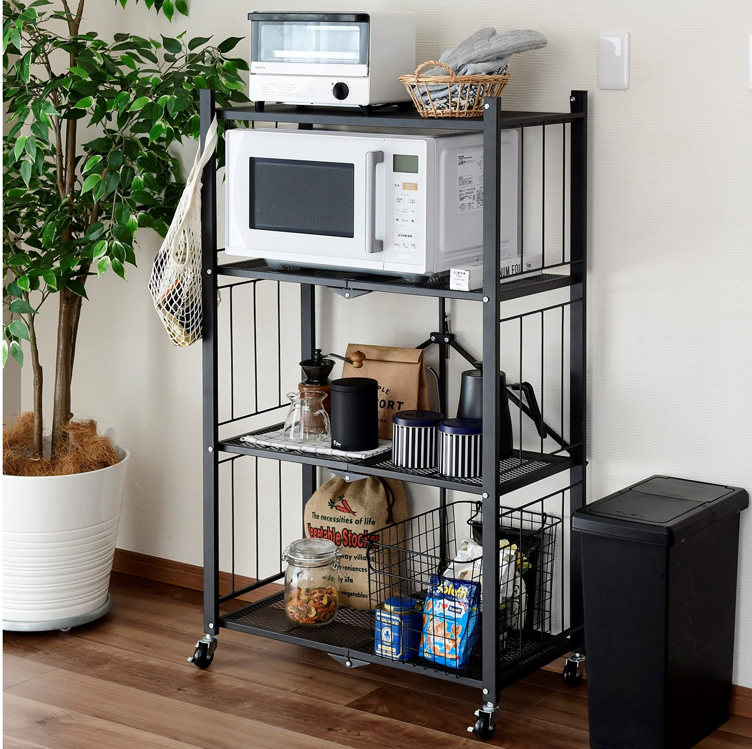 Amazon｜山善(YAMAZEN) ラック (折りたたみ) すぐに使える (本体完成品