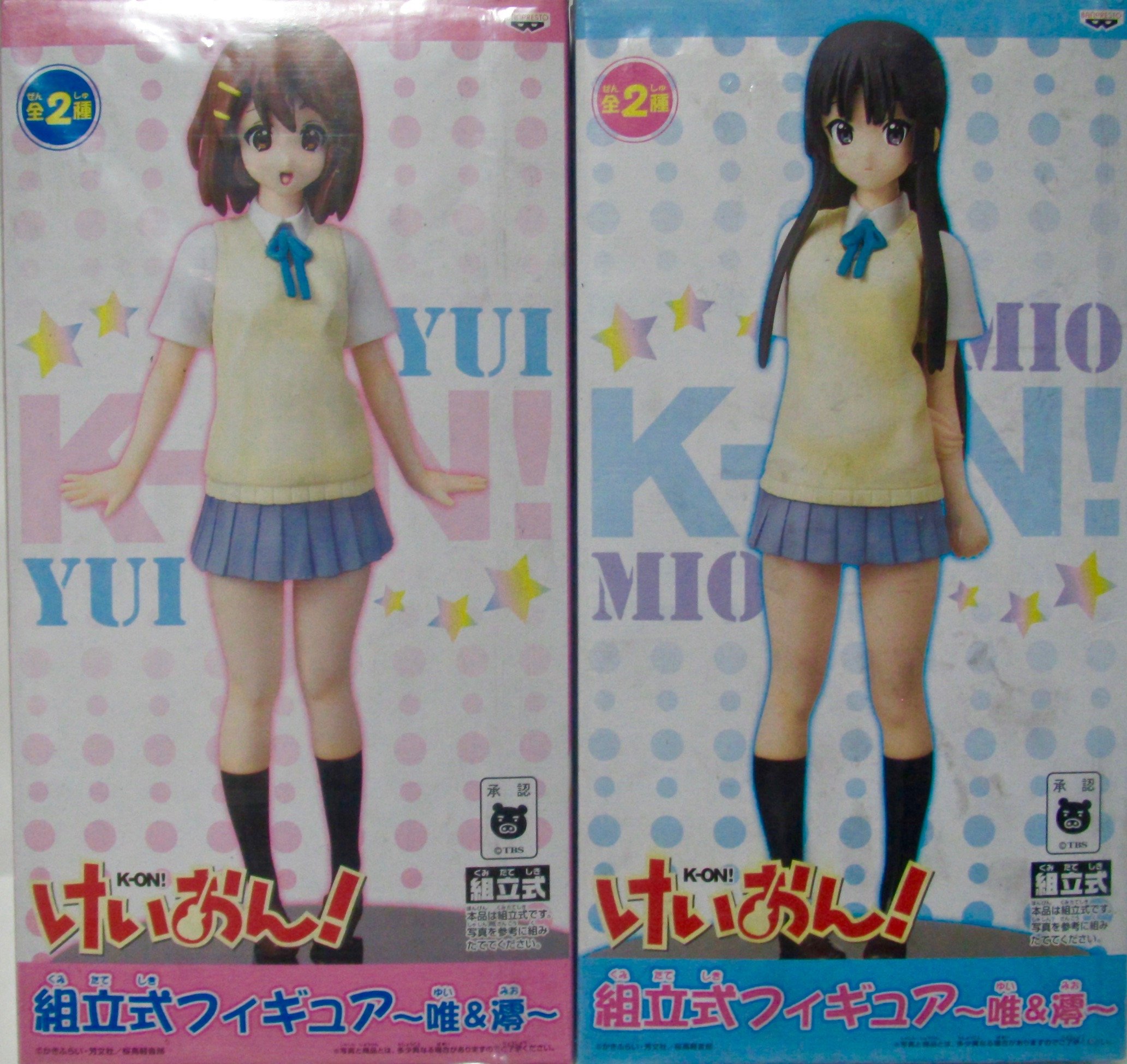 Amazon | バンプレスト けいおん！ 組立式フィギュア 唯&澪 全2種