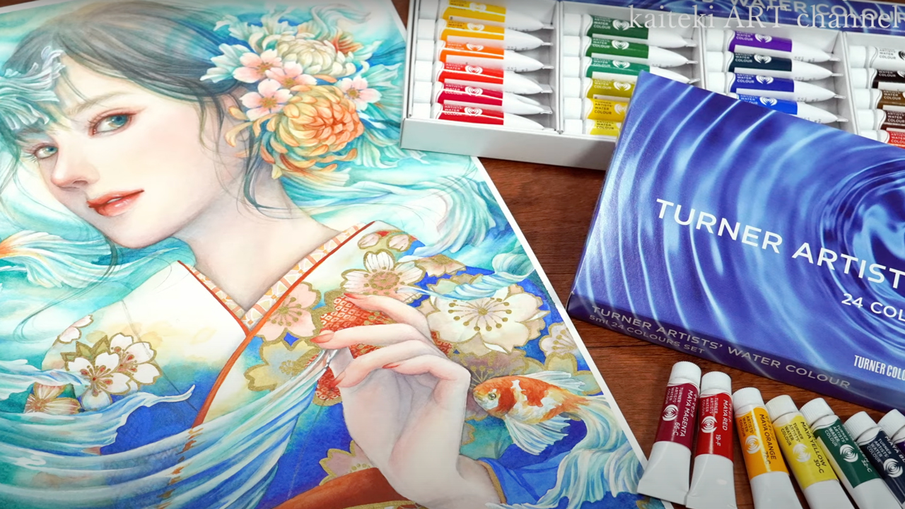 Amazon | ターナー色彩(Turner Color) 透明水彩絵具 18色セット