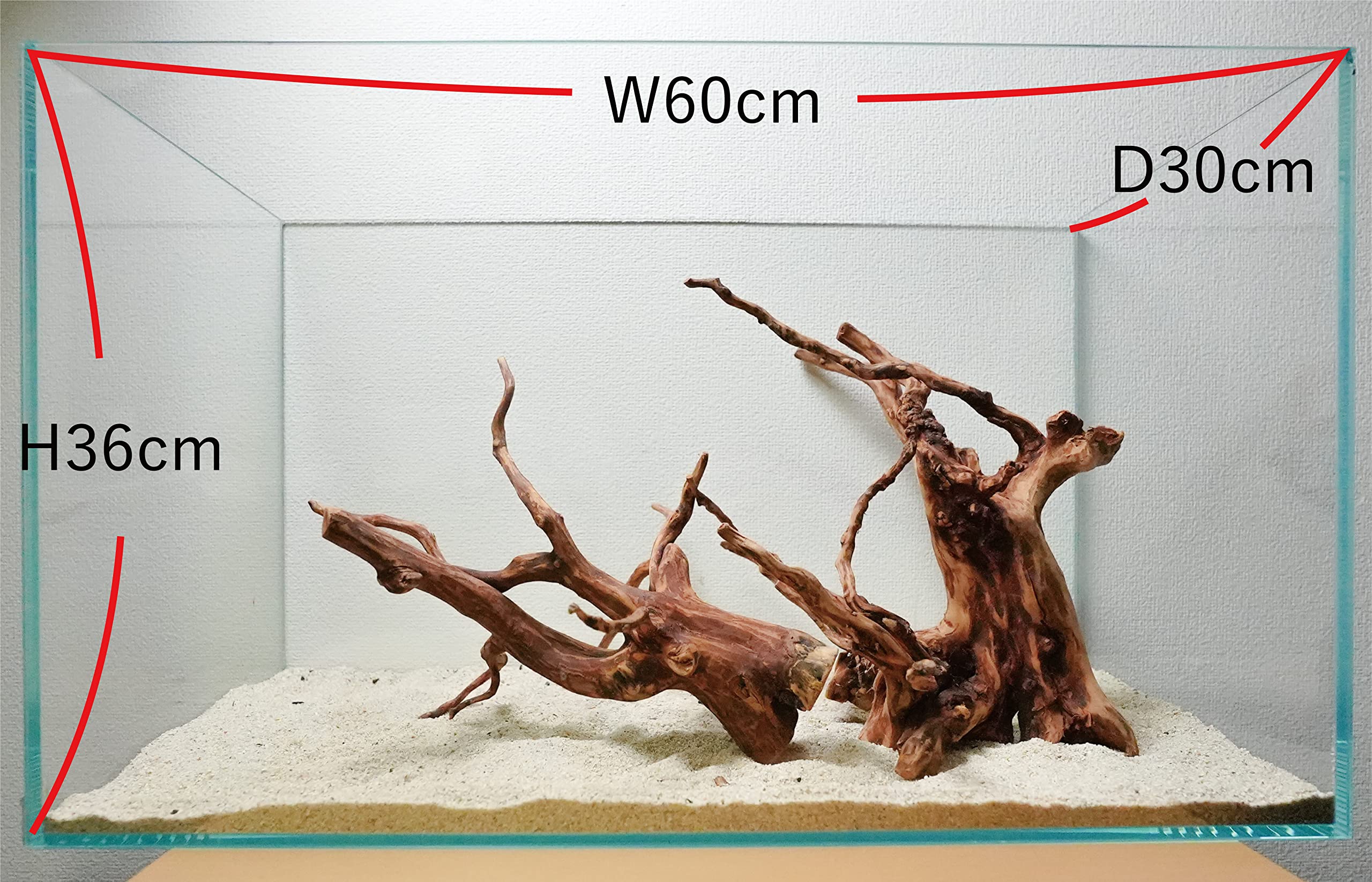 Amazon | 60cm水槽用 流木2本セット（ナチュラル色）【AQUASHOP