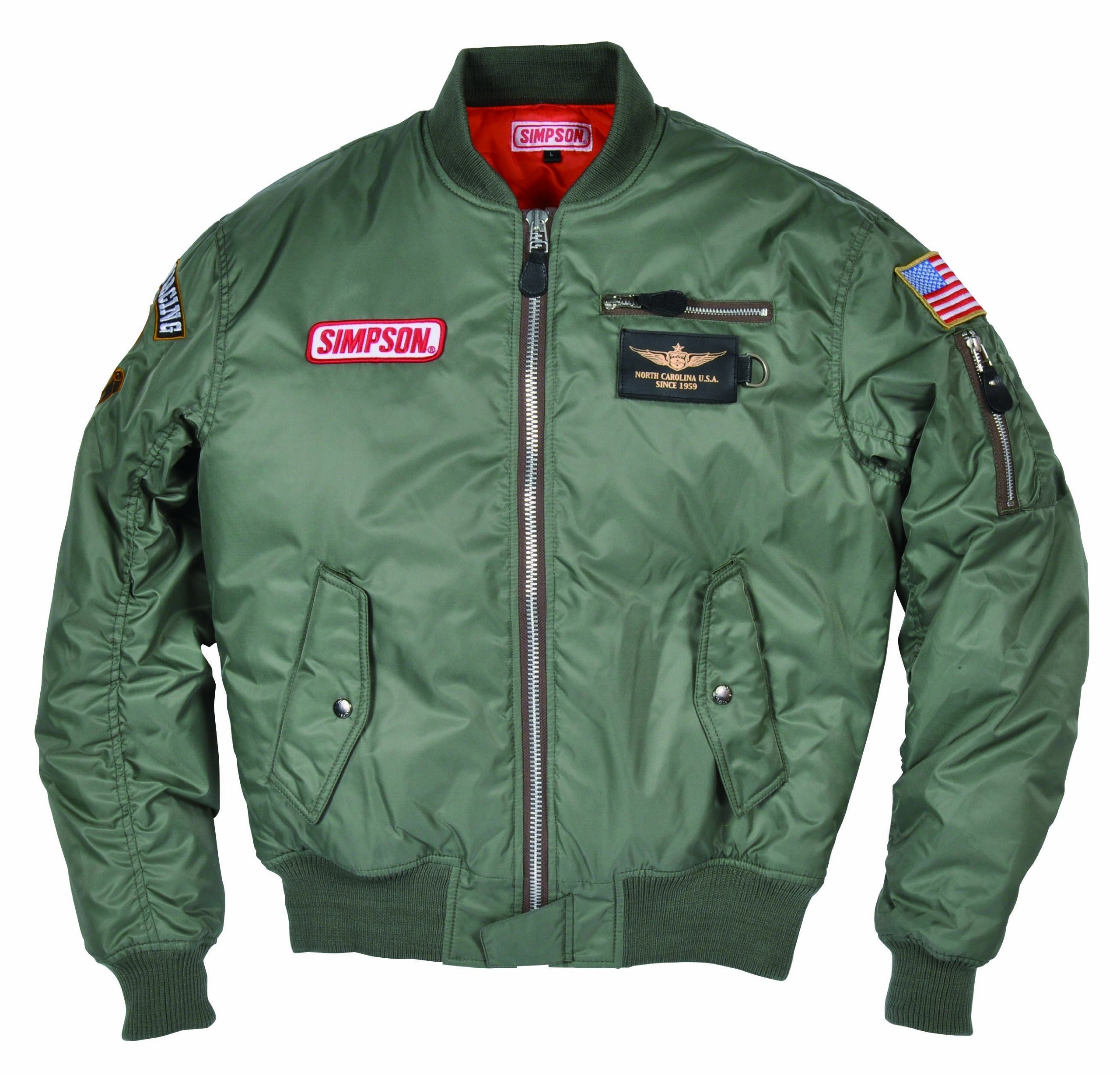 Amazon | [シンプソン] MA-1 TypeJacket Khaki L SJ-2137 | ジャケット