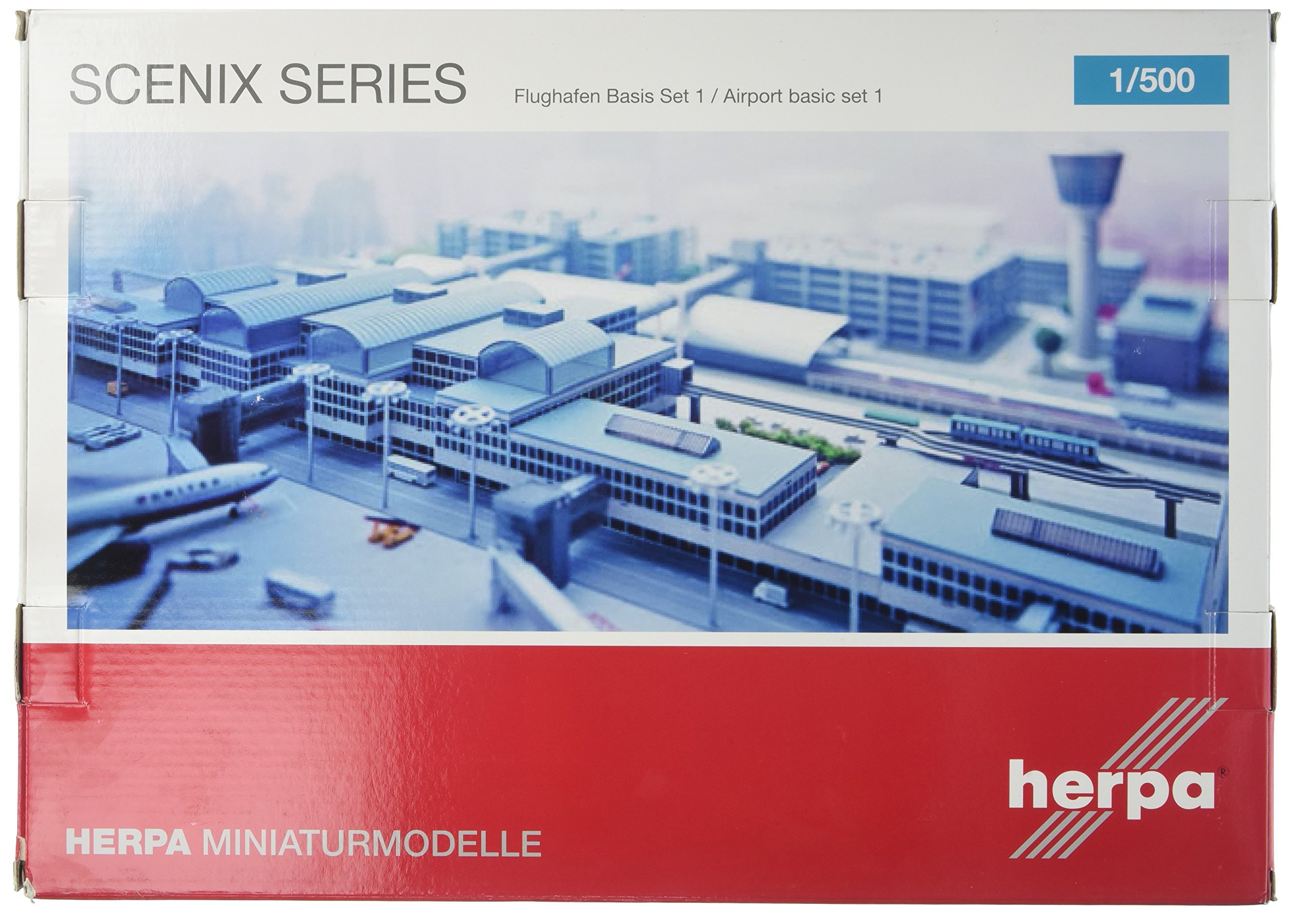 herpa HE520362 – Flughafen Basis Set 1 in Miniatur, 14 Terminal