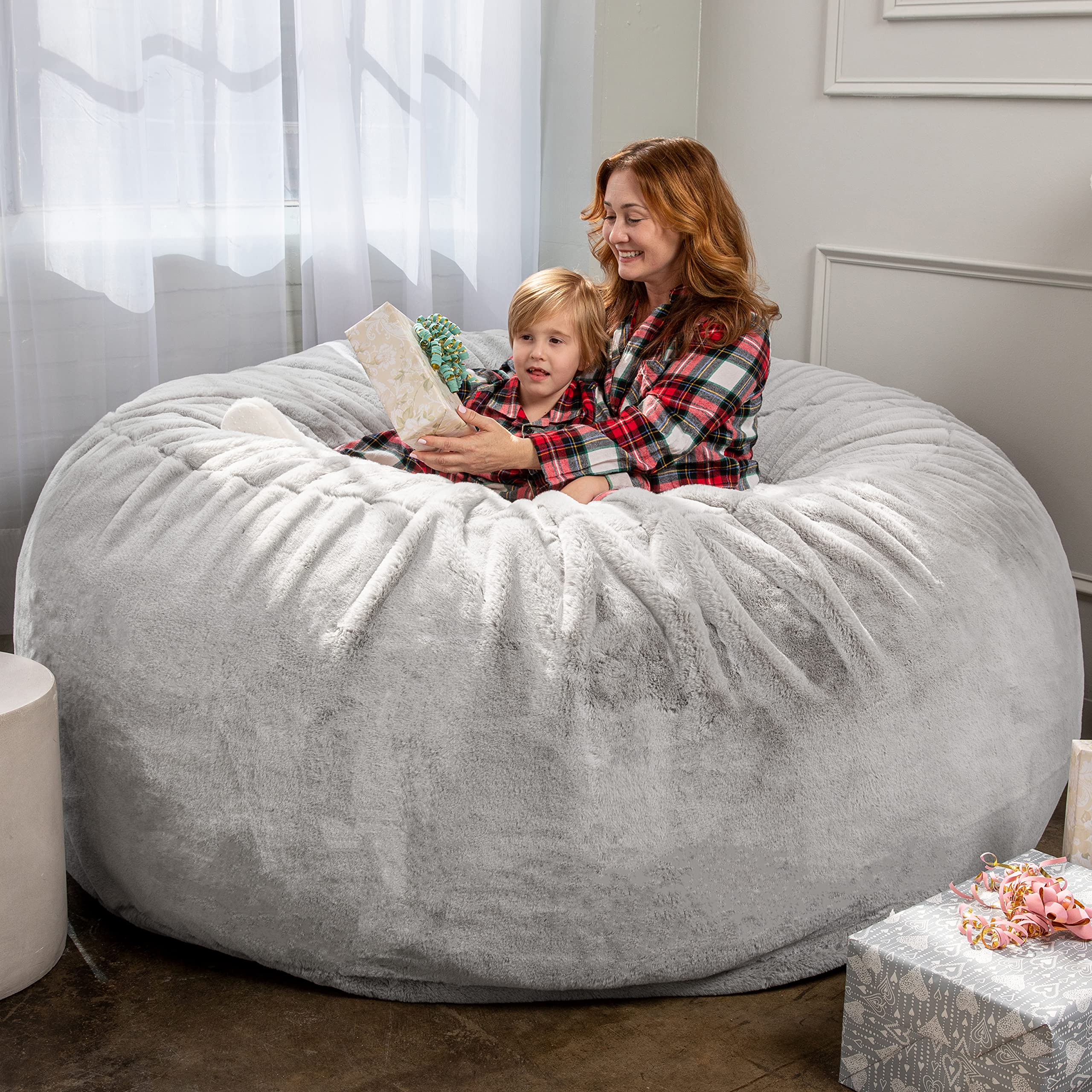 Amazon.com: Jaxx Saxx 6 Foot Giant Bean Bag Chair- Premium Faux
