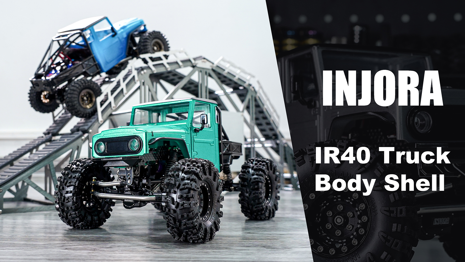 Amazon.com: INJORA 87g IR40 Truck Body Shell with Tube Cage for 1