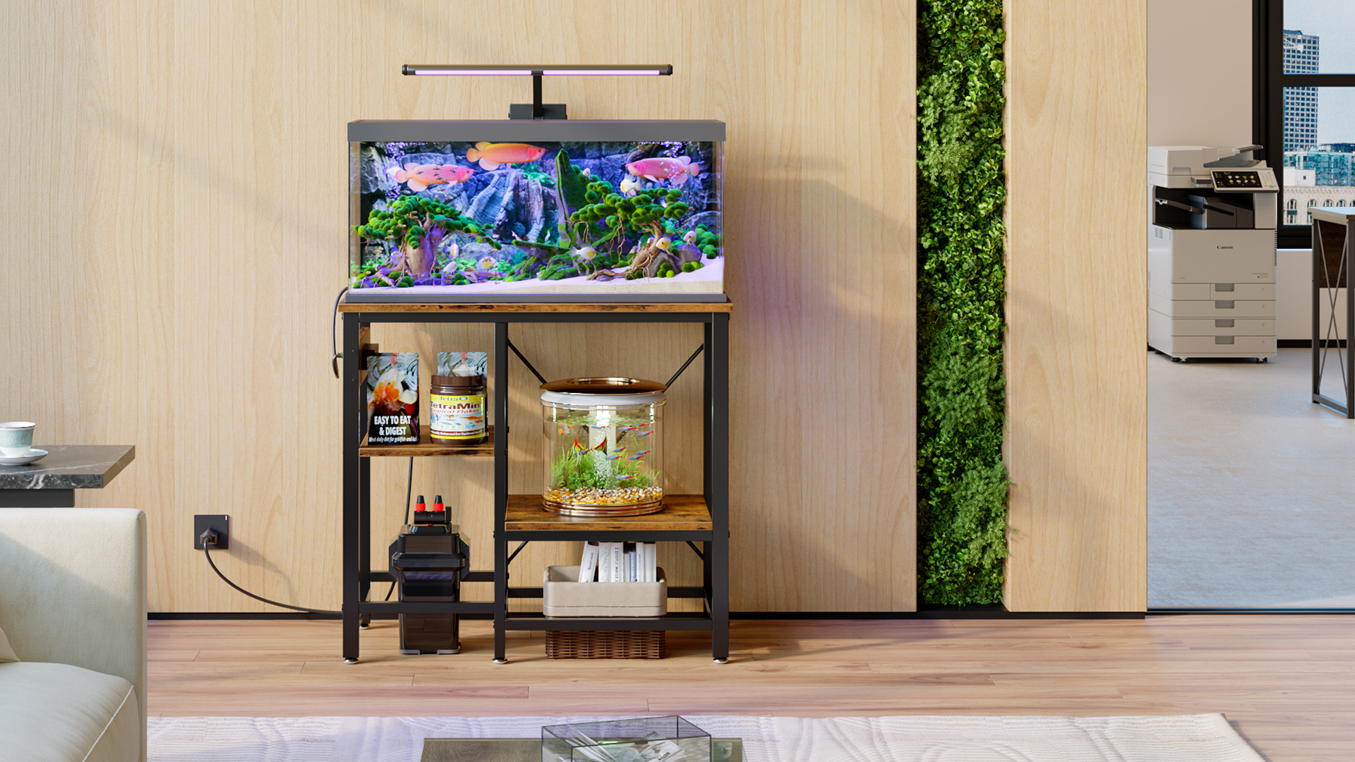 Amazon.co.jp: Bestier 水槽台 電源コンセント付きアクアラック 幅93