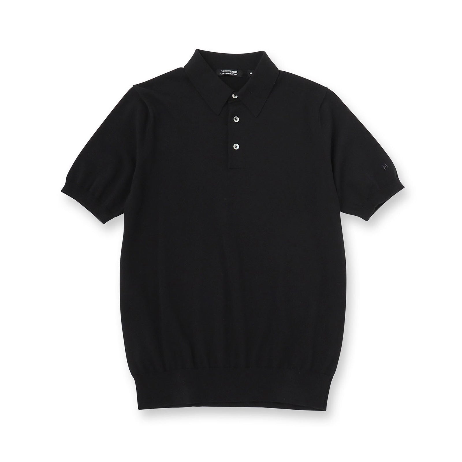 干場義雅×DRESSTERIOR】ニットポロシャツ ブラック – MINIMAL WARDROBE