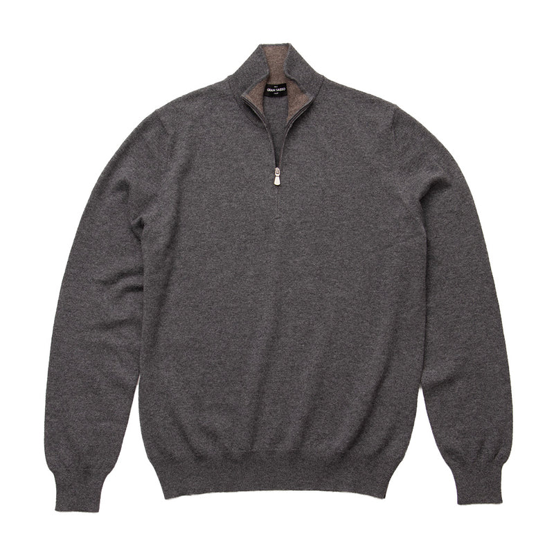 カシミヤ ハーフジップ グレー – MINIMAL WARDROBE