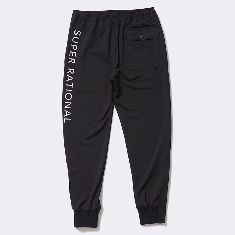 リサイクル糸メッシュ グラフィックジョガーパンツ ブラック×ホワイト