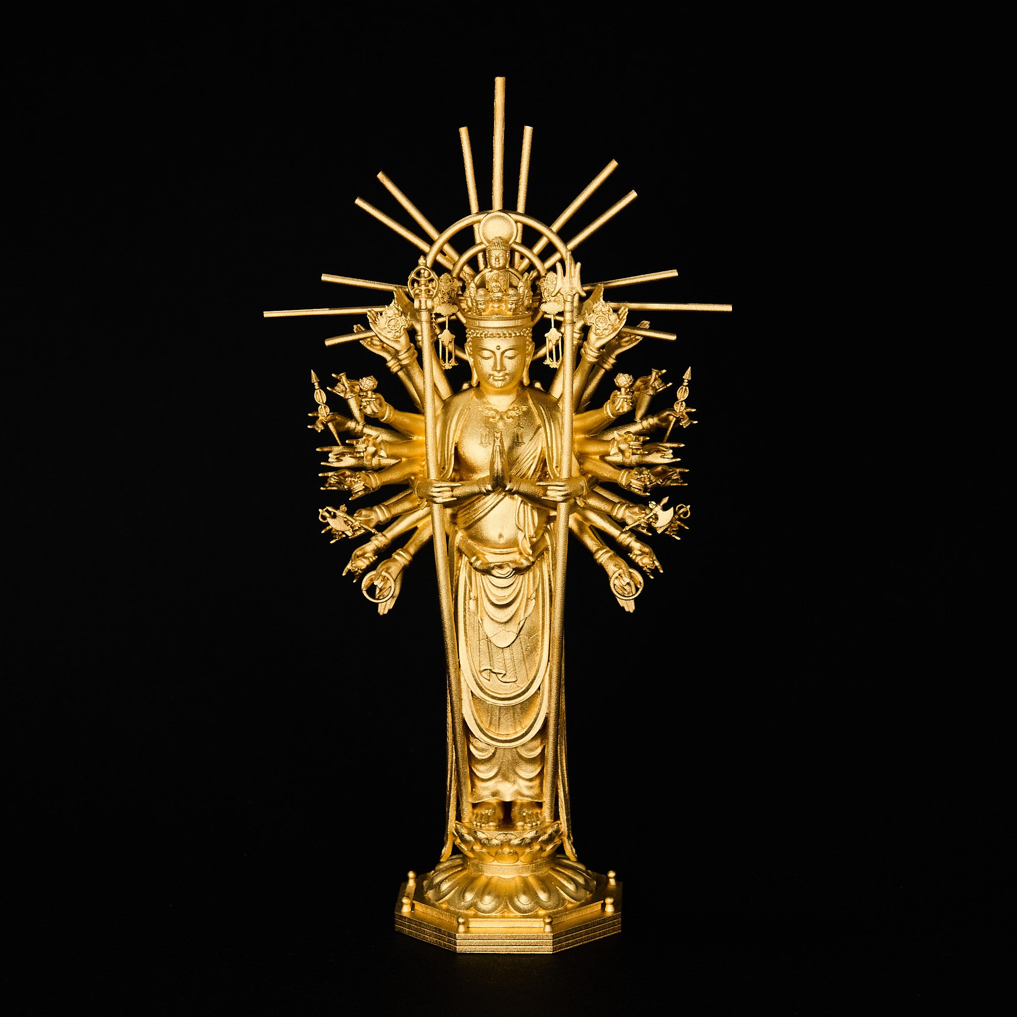 千手観音 仏像 立像 慶派 シルバー（純金メッキ） – MIDAS TOKYO