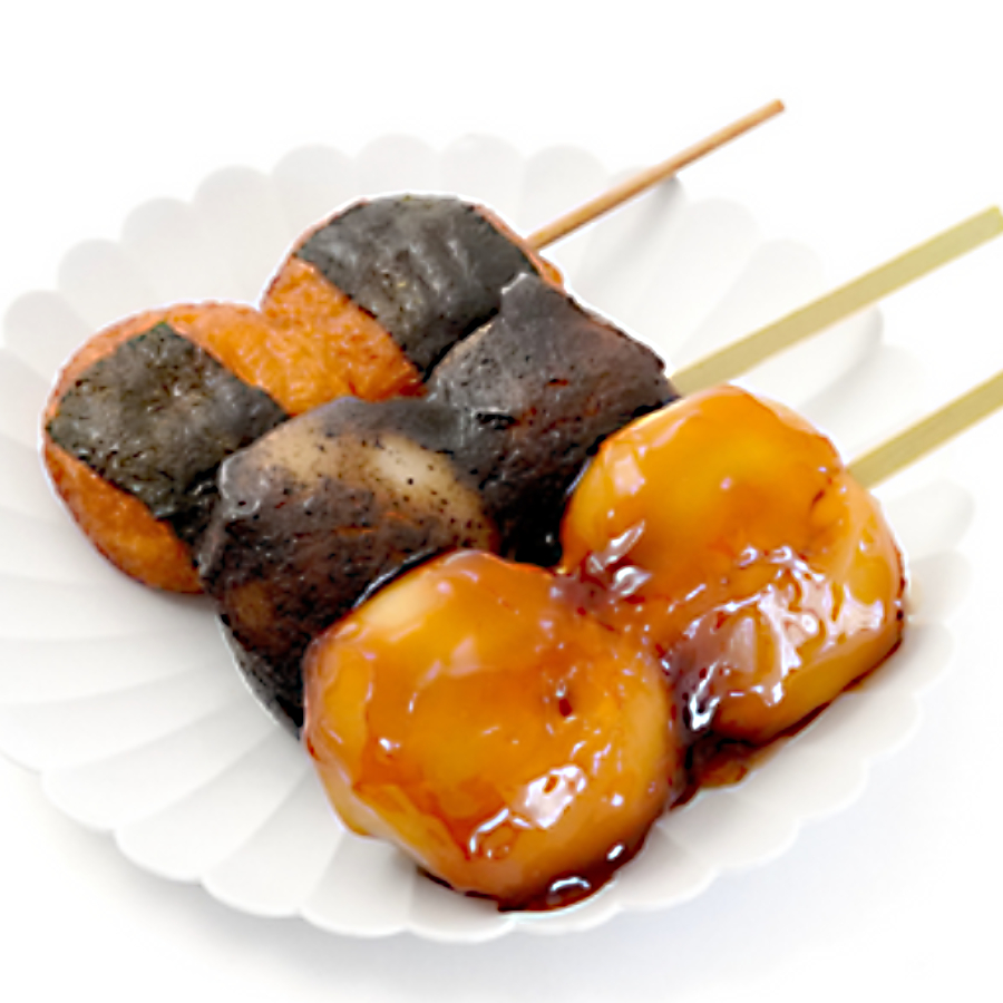 有限会社富久屋＞牡丹だんご3種詰め合わせ みたらし味×4本、ごまだれ