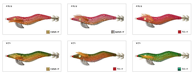 餌木猿 6個セット ダイスケスペシャル 林釣漁具 （HAYASHI） 【ポスト