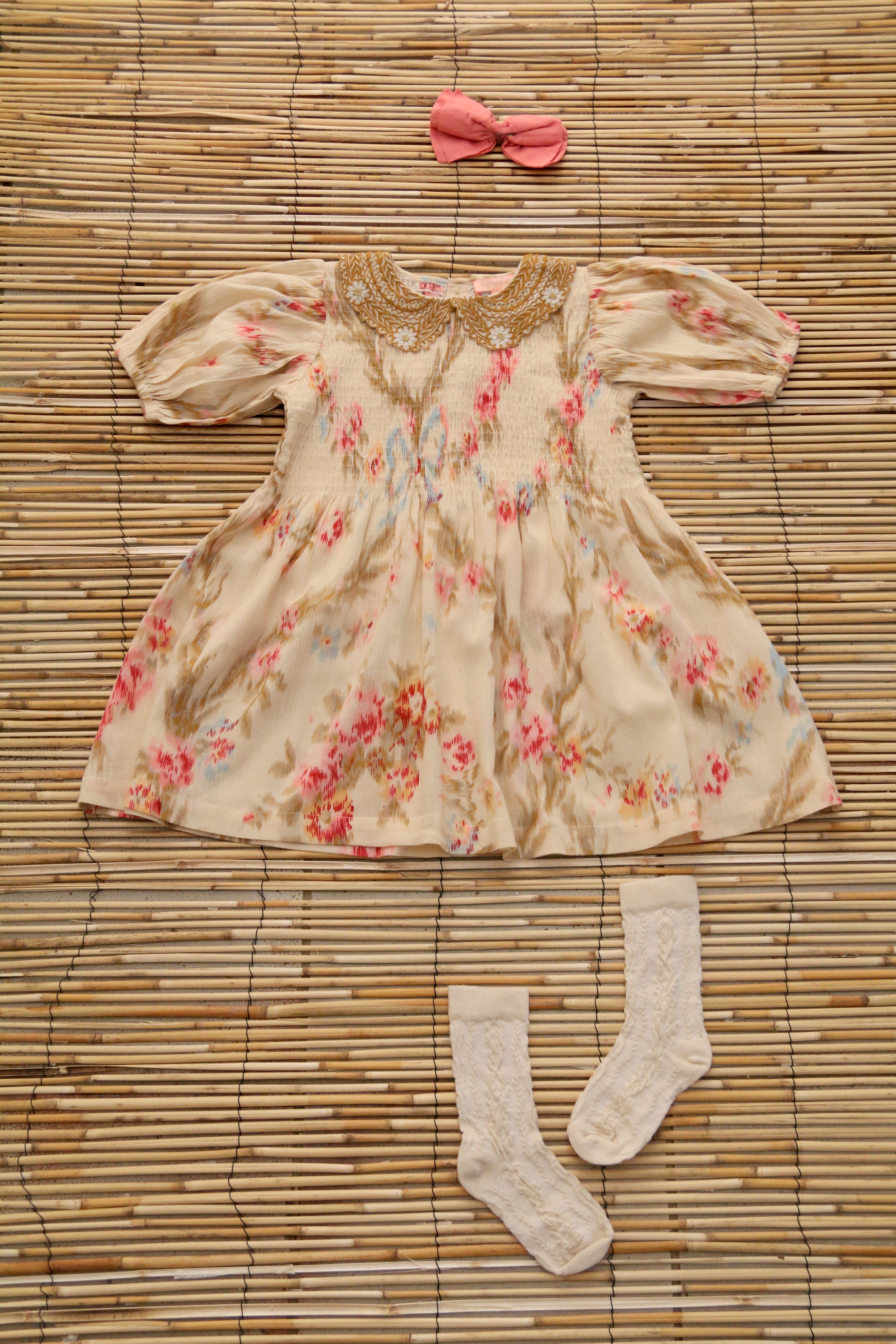 BONJOUR DIARY TUNIC + HAIRCLIP / ANTOINETTE PRINT - Milk + Bots