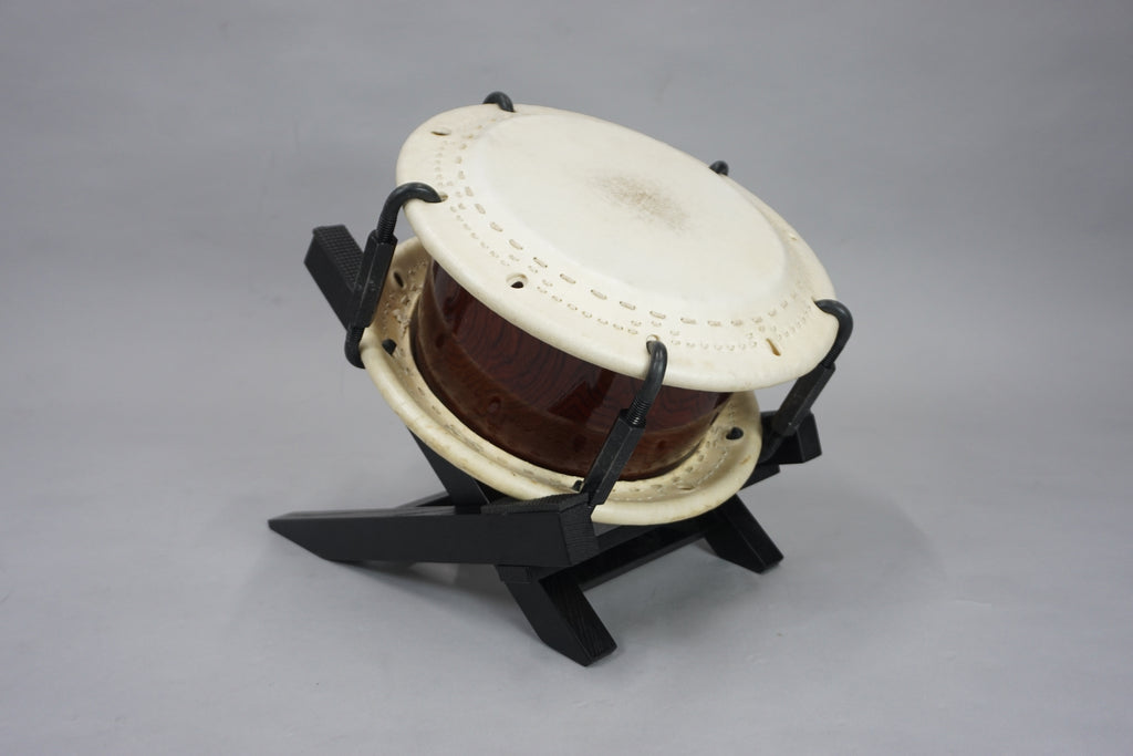 締太鼓 テレン台 バチ付 旧家蔵出し中古品 締太鼓 テレン台 バチ付