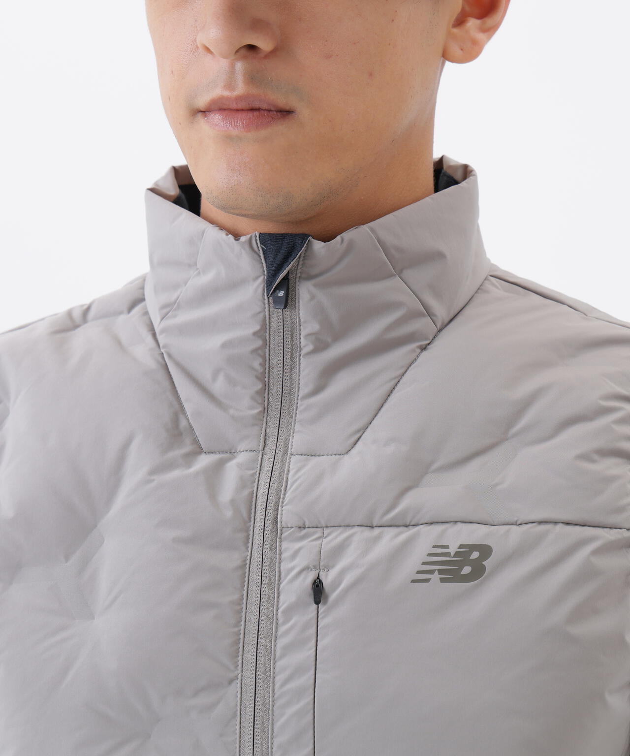 撥水 ストレッチ ライトダウン フルジップ ベスト (MENS) | new