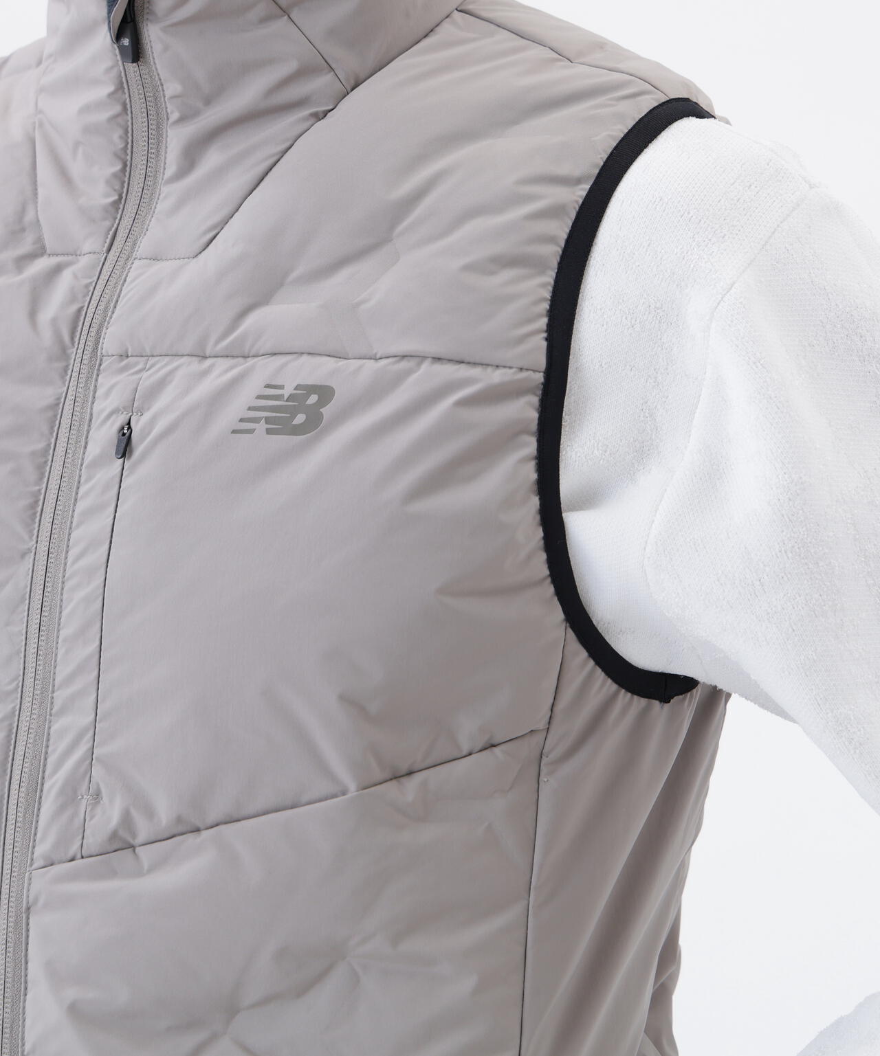 撥水 ストレッチ ライトダウン フルジップ ベスト (MENS) | new