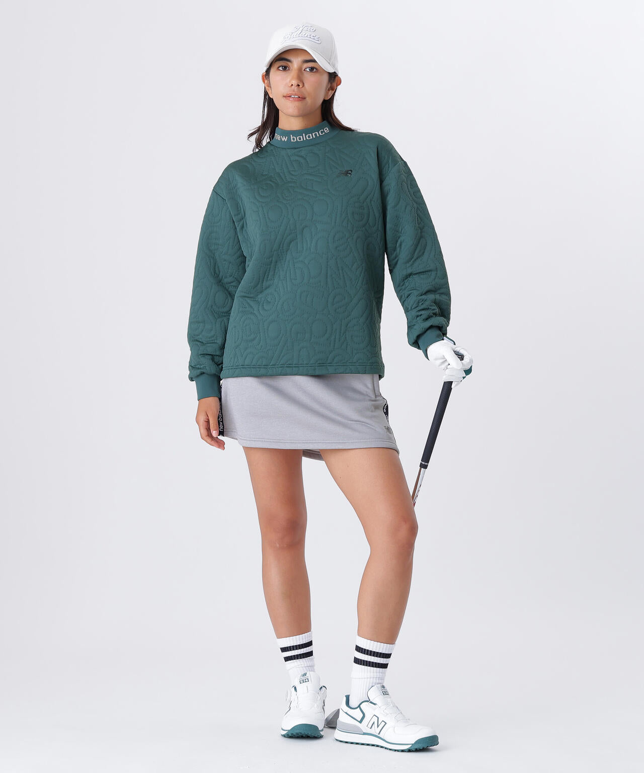 テクスチャー モックネック プルオーバー (WOMENS) | new balance golf
