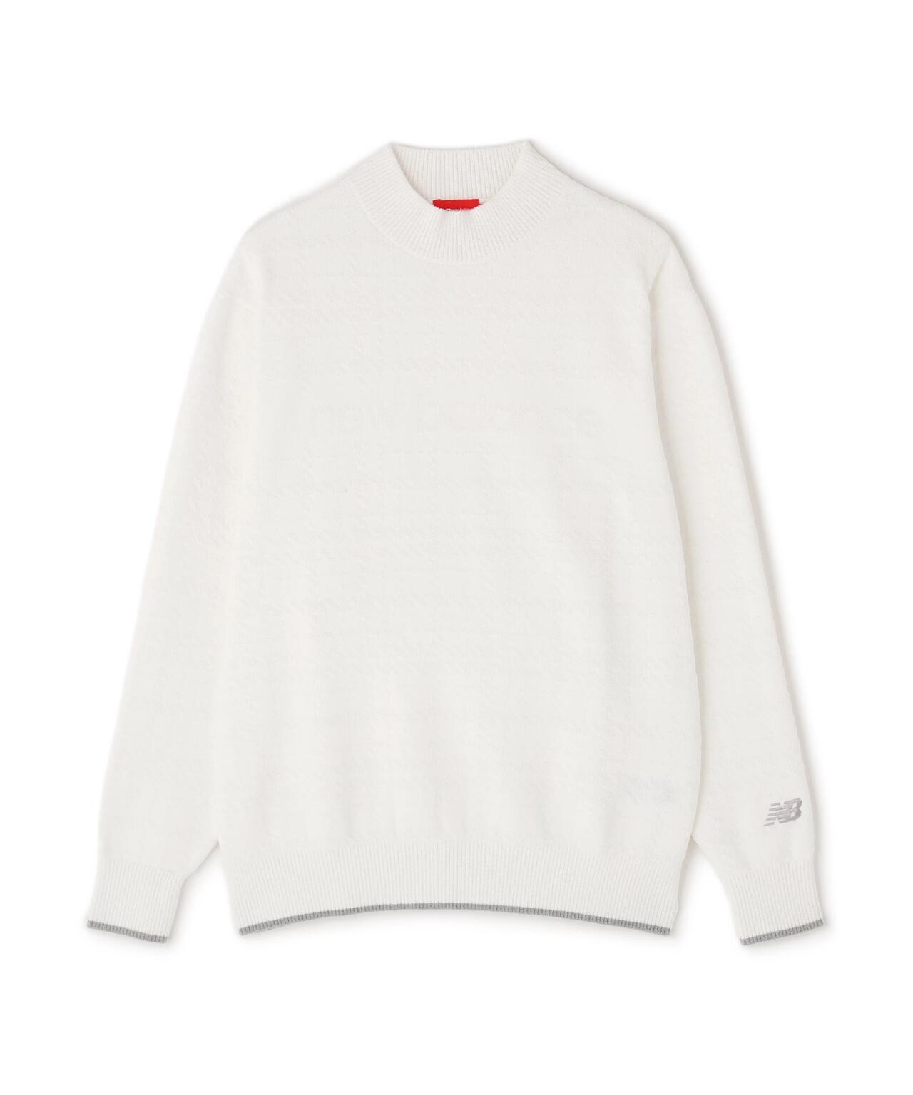 グレンチェック柄 モックネック ニット プルオーバー (MENS) | new