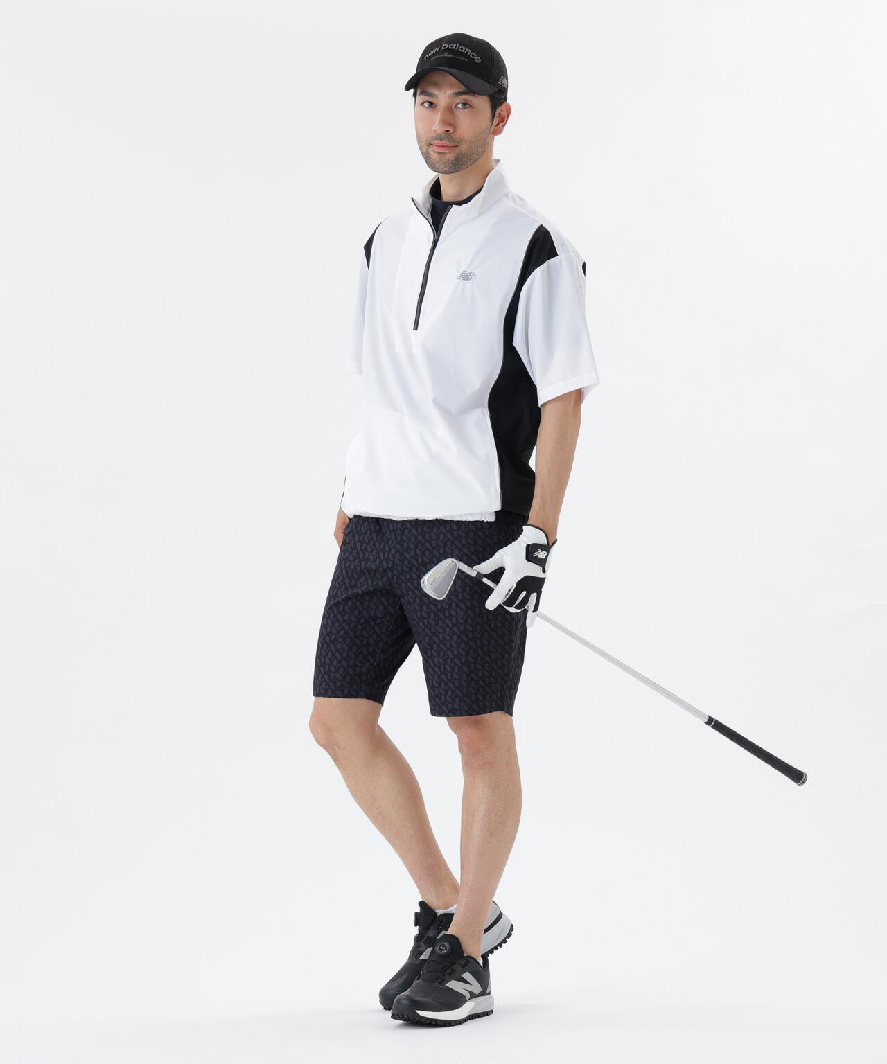 ストレッチ 撥水 ハーフスリーブ スタンドジップ ブルゾン (MENS