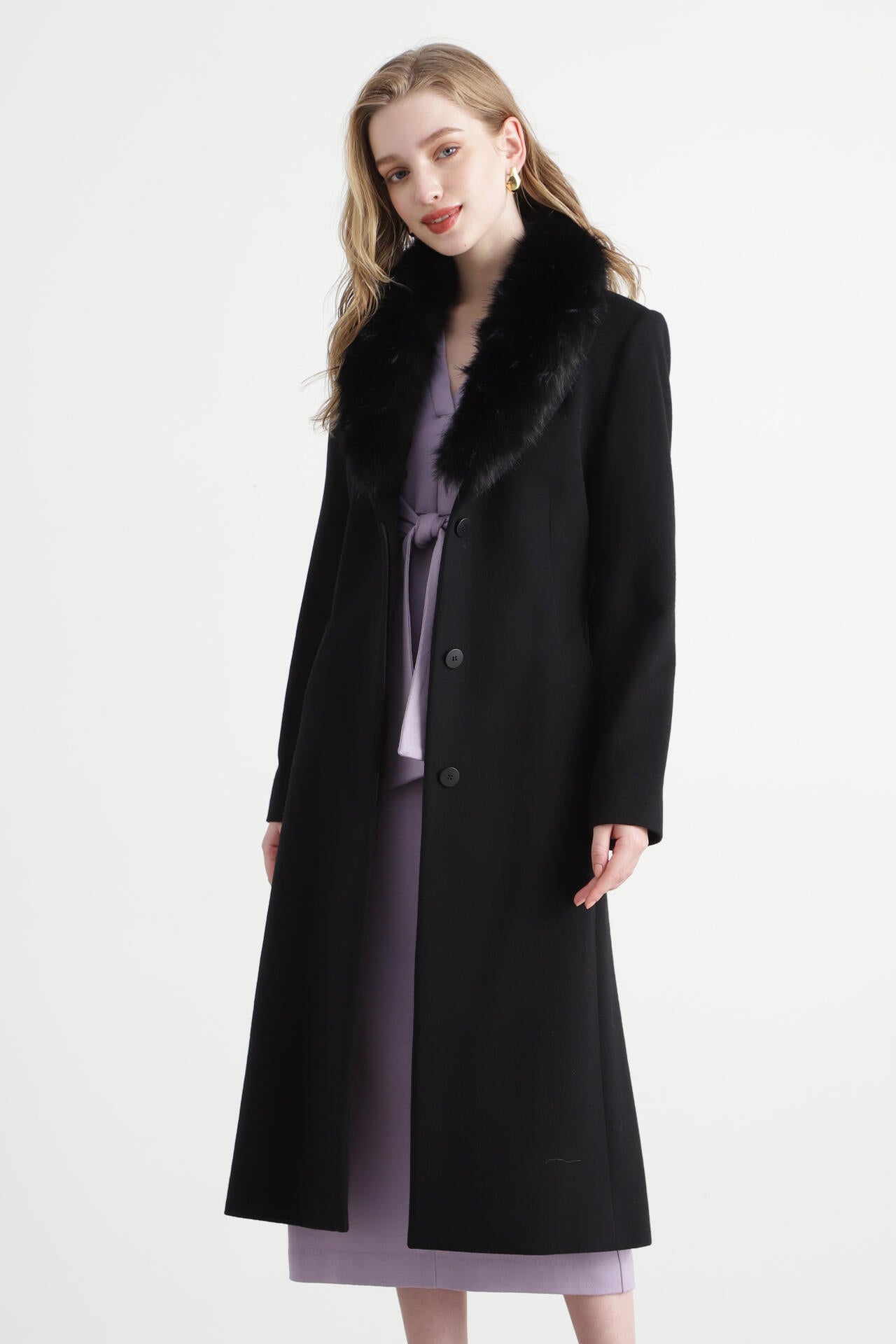 カシミヤ混ベルテッドコート | PINKY&DIANNE（ピンキー&ダイアン